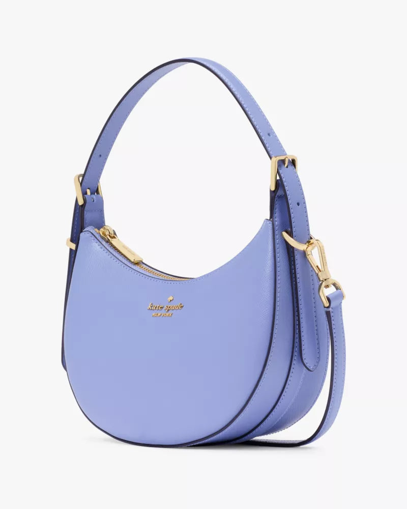 Kate Spade Madison Saffiano Leather Crescent Shoulder Bag 'Frosted Blueberry'
