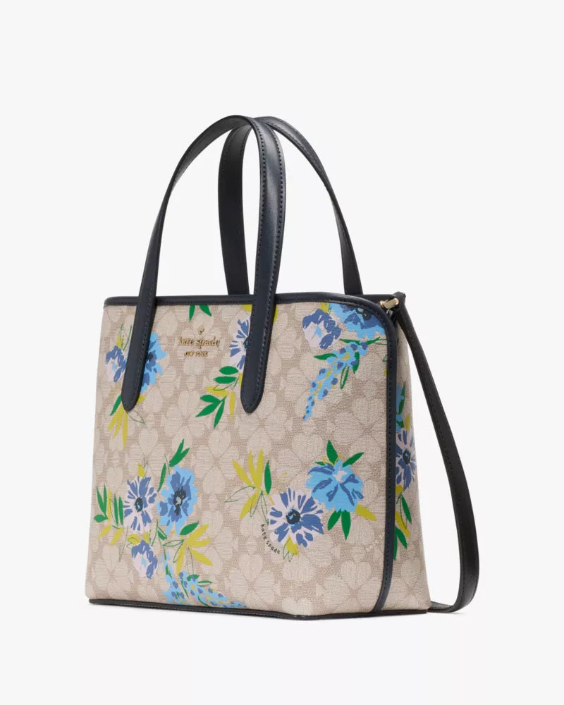 Kate Spade Spade Flower Floral Small Tote 'Blazer Blue Multi'