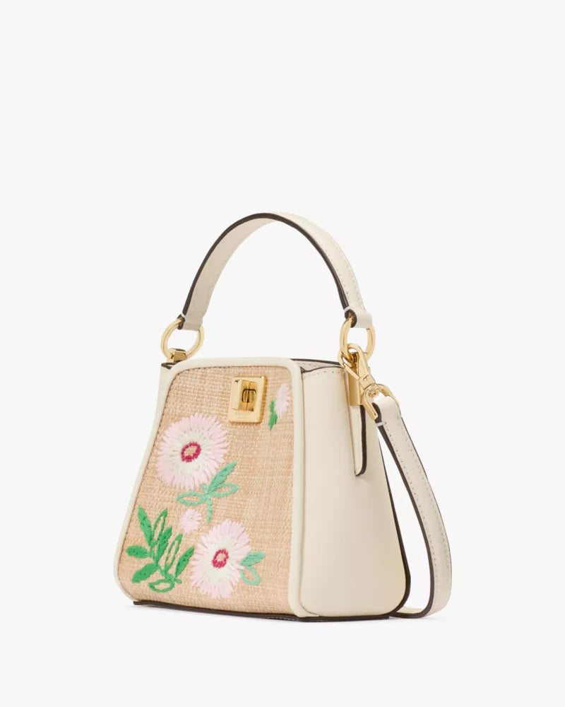 Kate Spade Phoebe Straw Small Top Handle Bag 'Natural Multi'