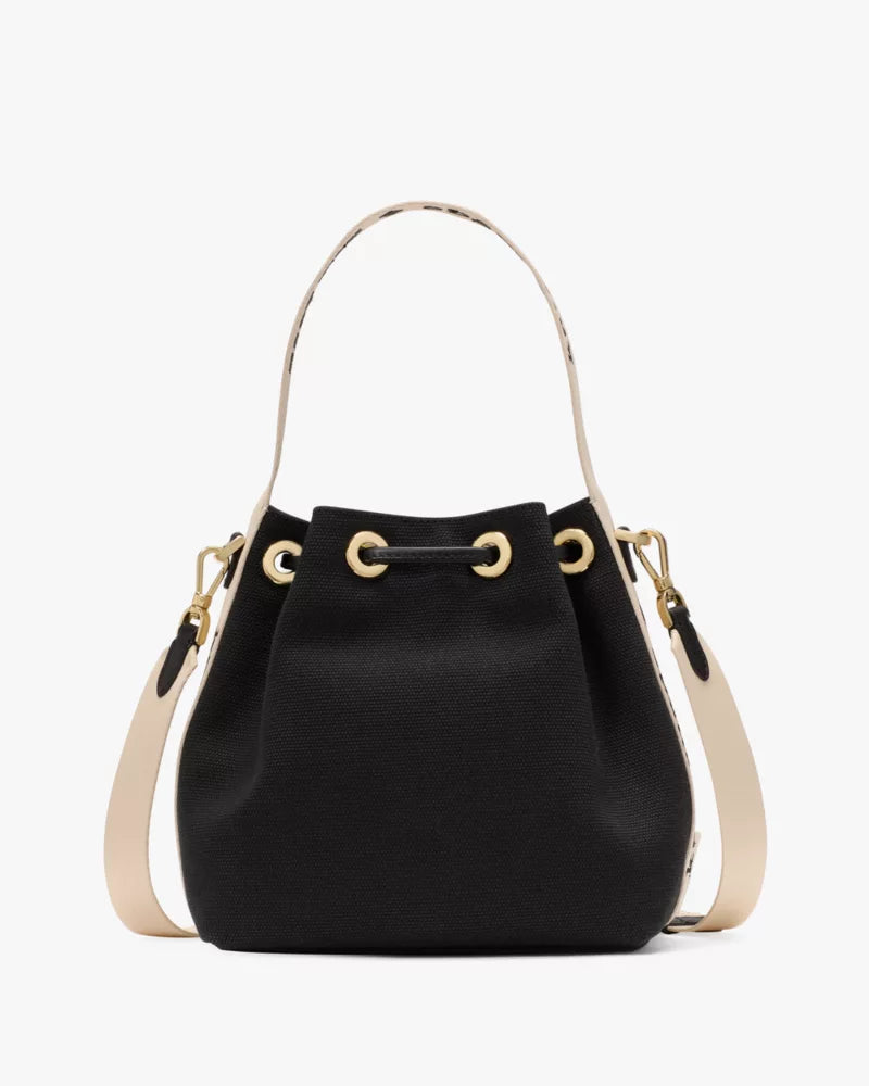 Kate Spade Kip Canvas Bucket Bag Black