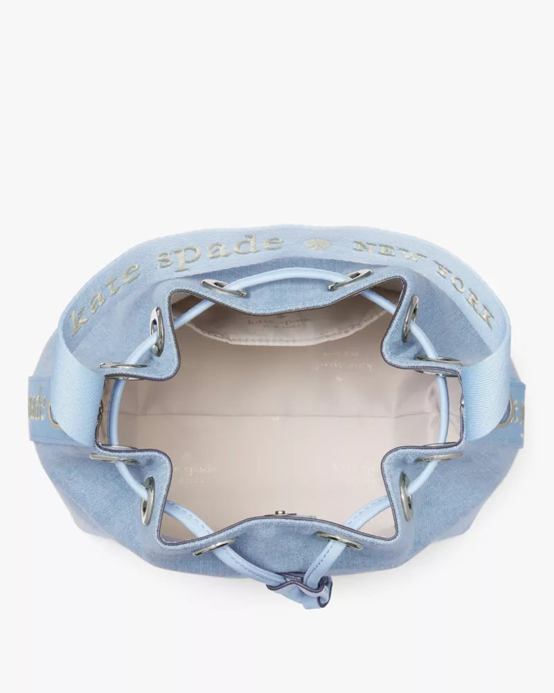 Kate Spade Kip Denim Bucket Bag 'Blue Multicolor'