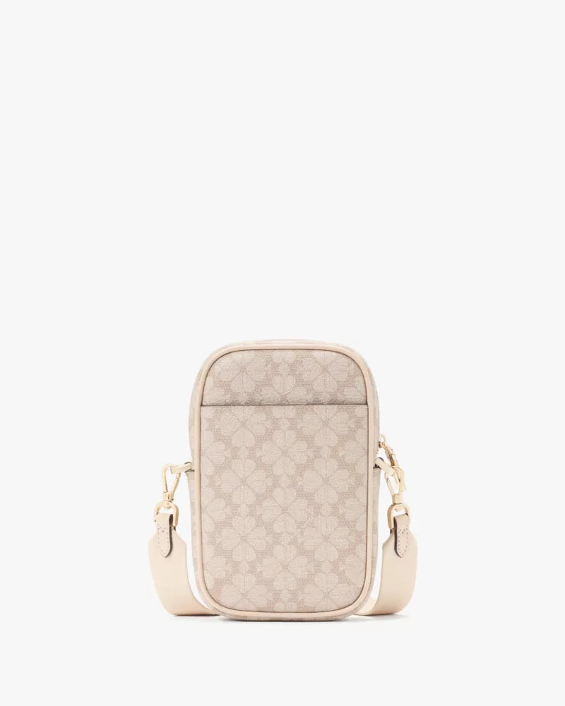 Kate Spade Spade Flower North South Phone Crossbody 'Dark Beige Multi'