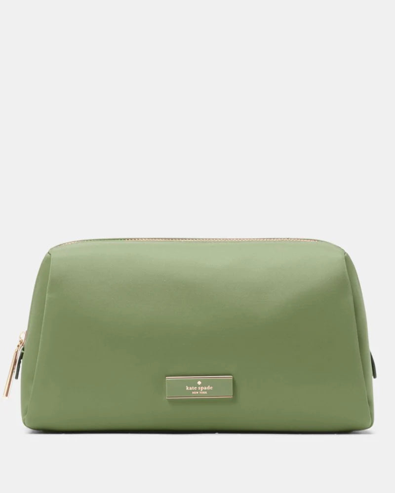 KateSpade Carter Nylon Cosmetic Pouch Cedar Stand