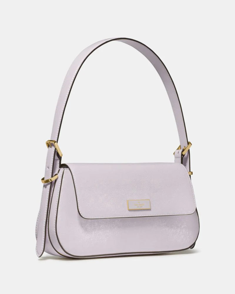 KateSpade Bridget Crinkle Patent Small Flap Shoulder Lilac Moonlight