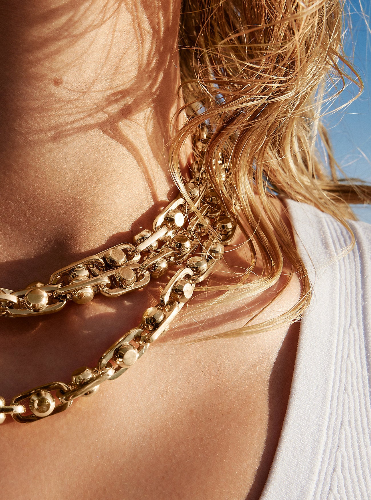 Astor Link Large Precious Metal-Plated Brass Necklace