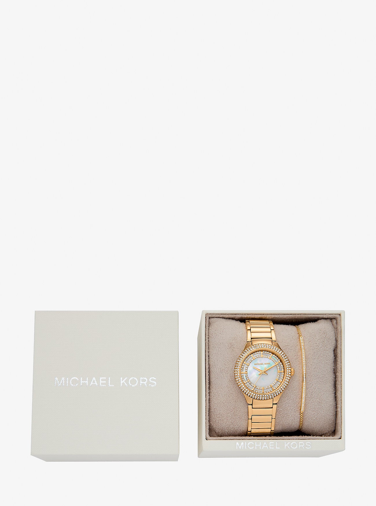 Mini Sylvia Pavé Gold-Tone Watch and Bracelet Gift Set GOLD