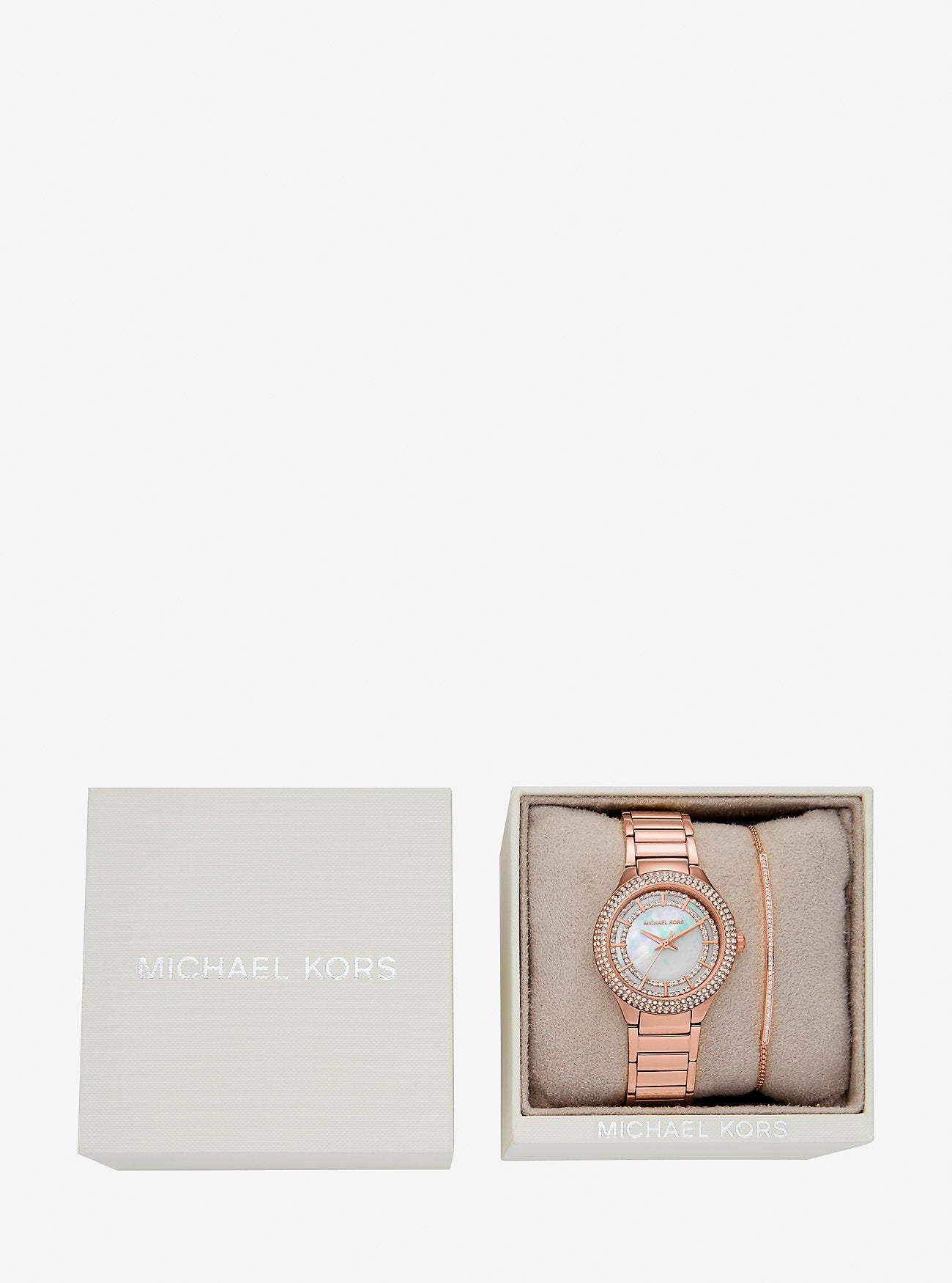 Mini Sylvia Pavé Rose Gold-Tone Watch and Bracelet Gift Set ROSE GOLD