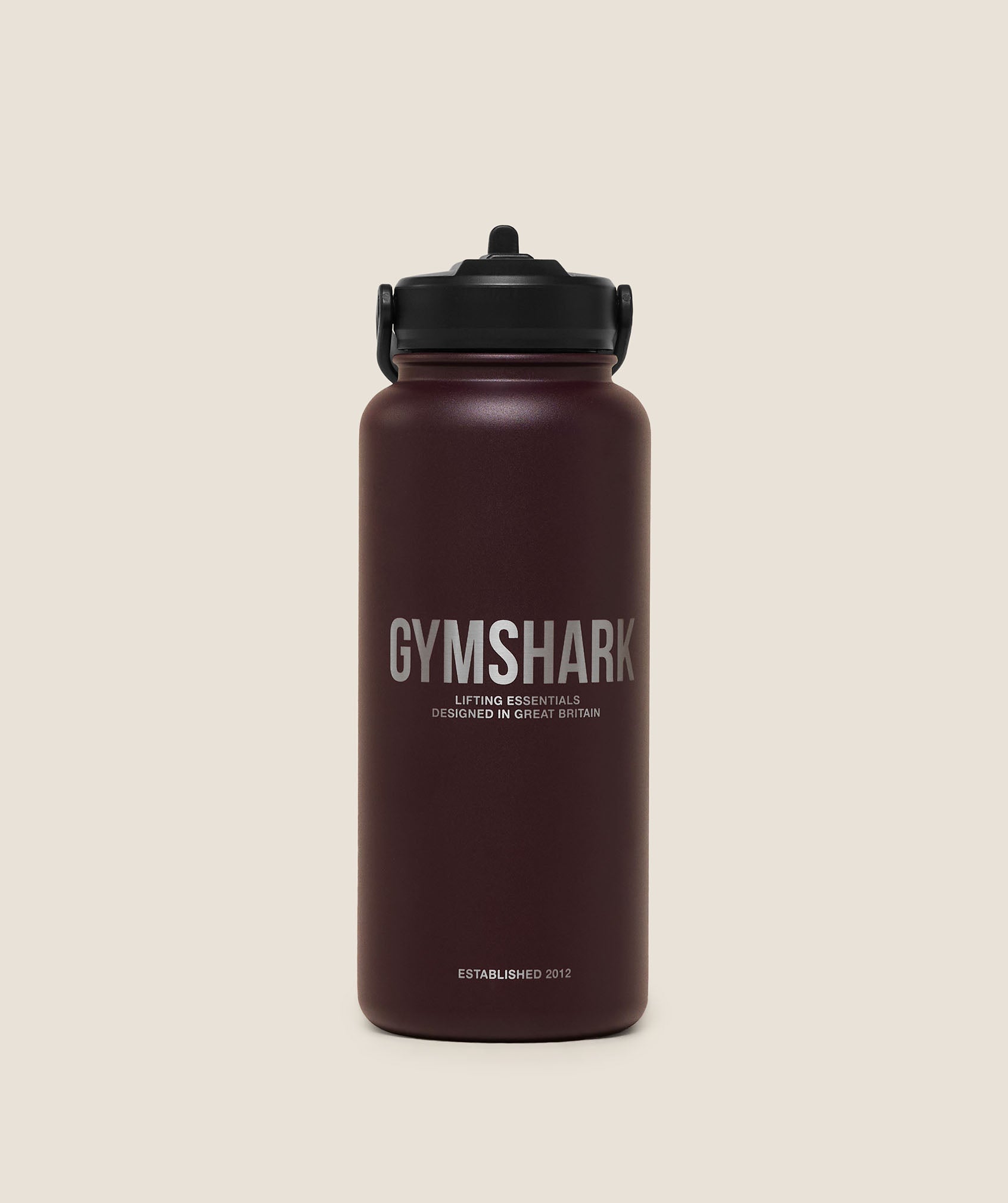 Gymshark Metal Insulated Straw Bottle 1L 'Cherry Purple'