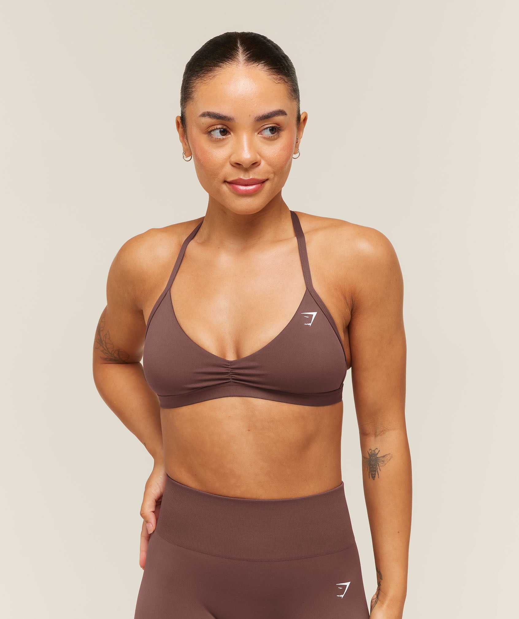 Gymshark Minimal Sports Bra 2.0 'Espresso Brown'