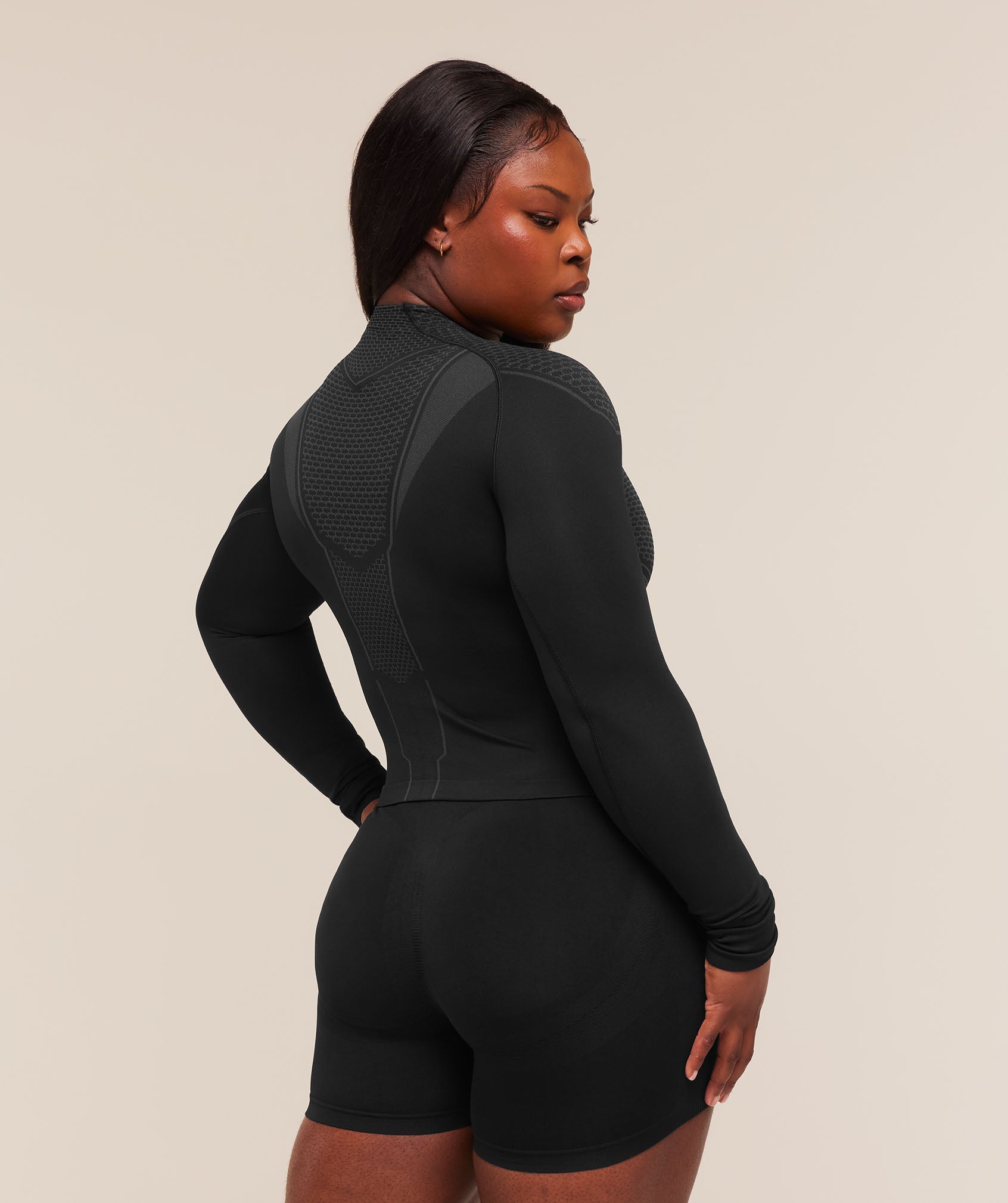 Gymshark Onyx V1 Long Sleeve Top 'Black Onyx Grey'