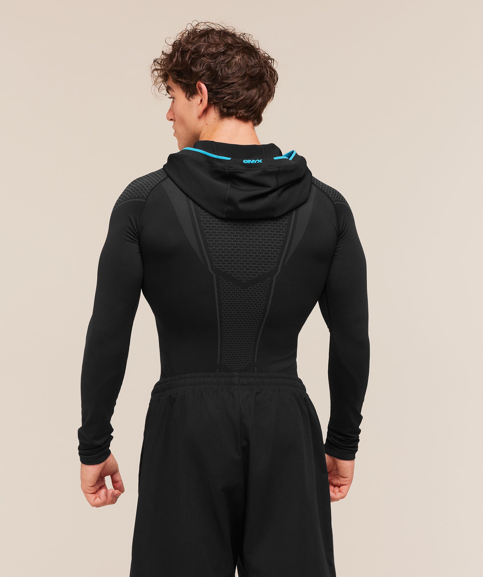 Gymshark Onyx V1 Hoodie 'Black Onyx Grey Brand Blue'
