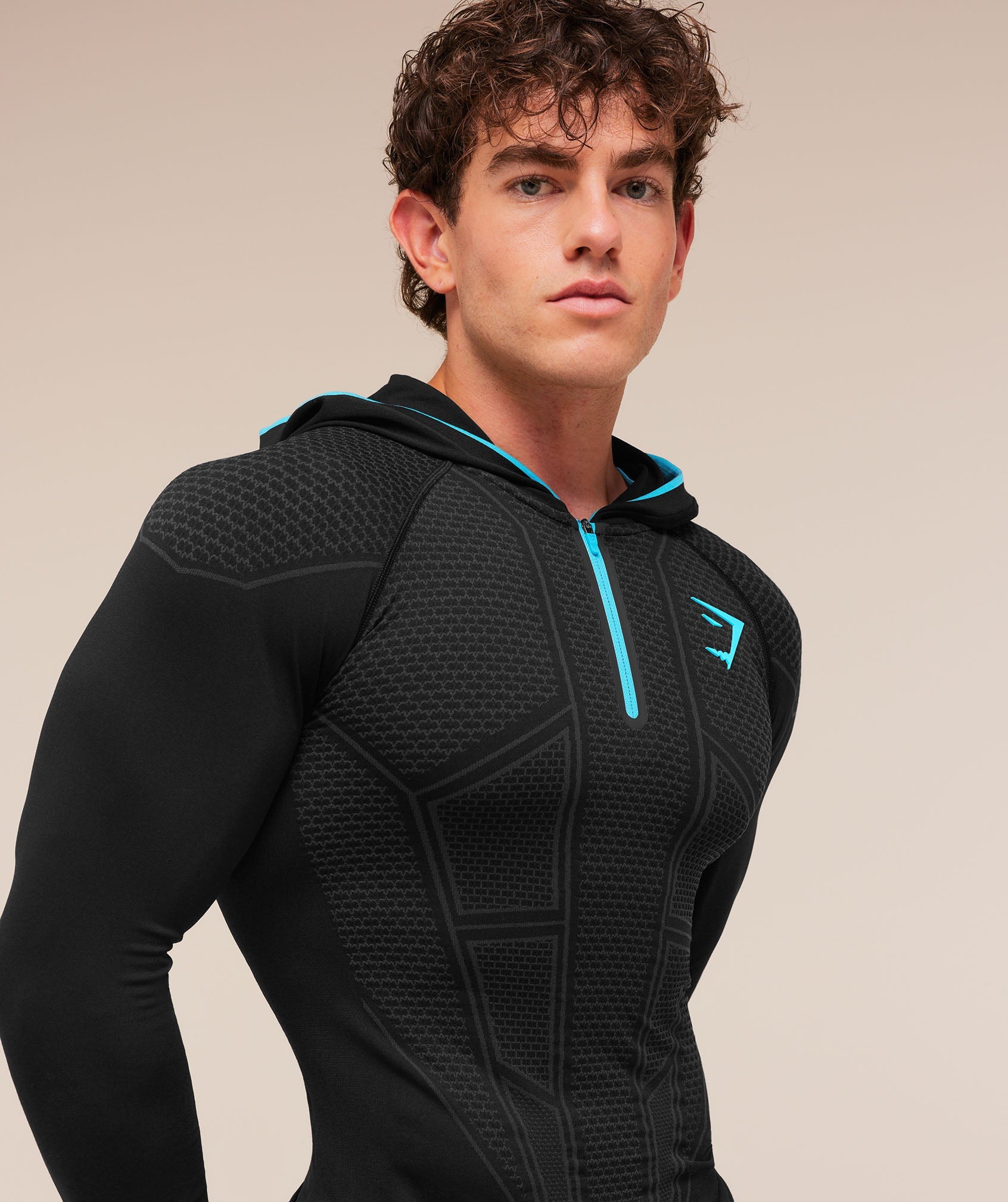 Gymshark Onyx V1 Hoodie 'Black Onyx Grey Brand Blue'