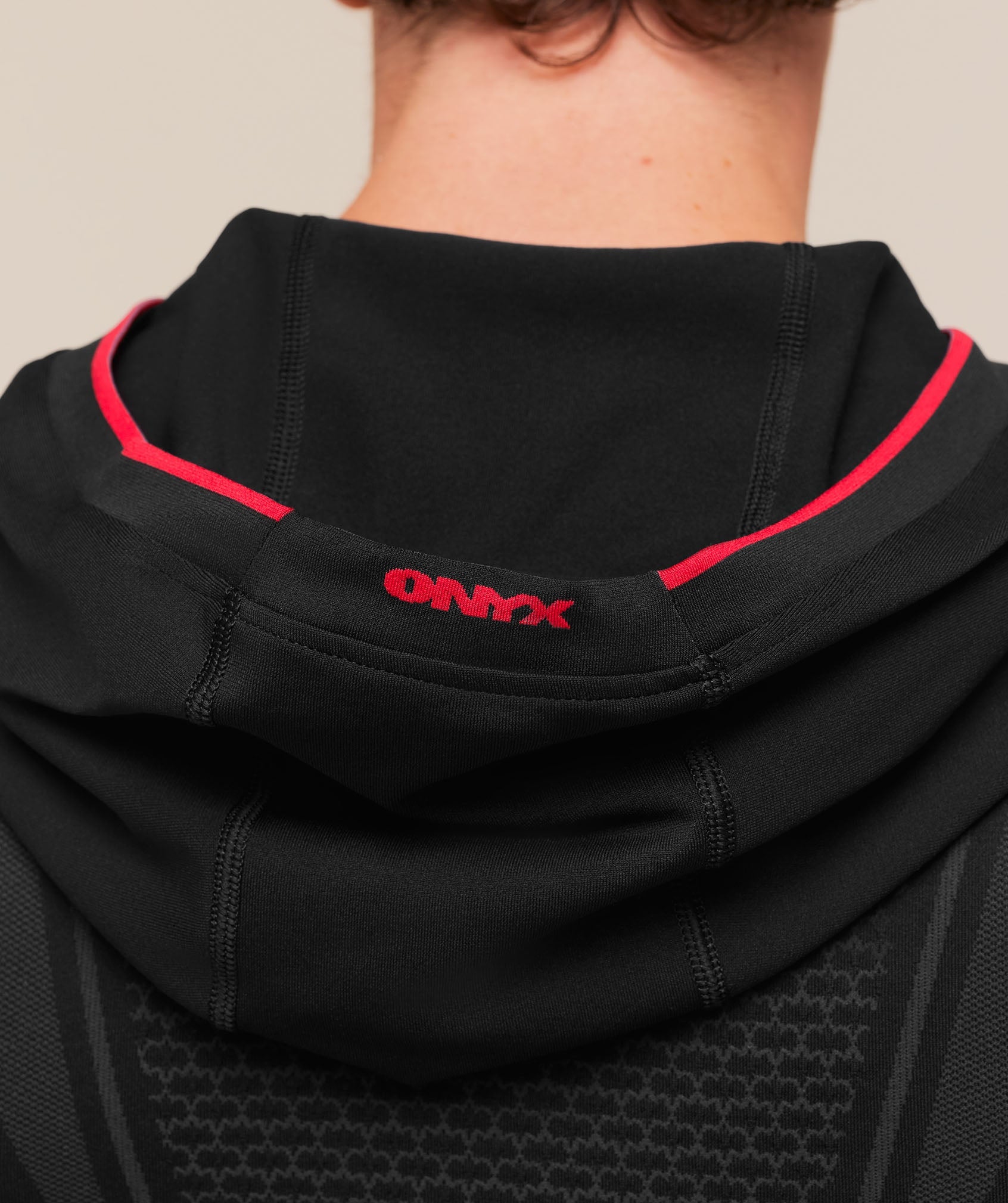 Gymshark Onyx V1 Hoodie 'Black Onyx Grey Carmine Red'