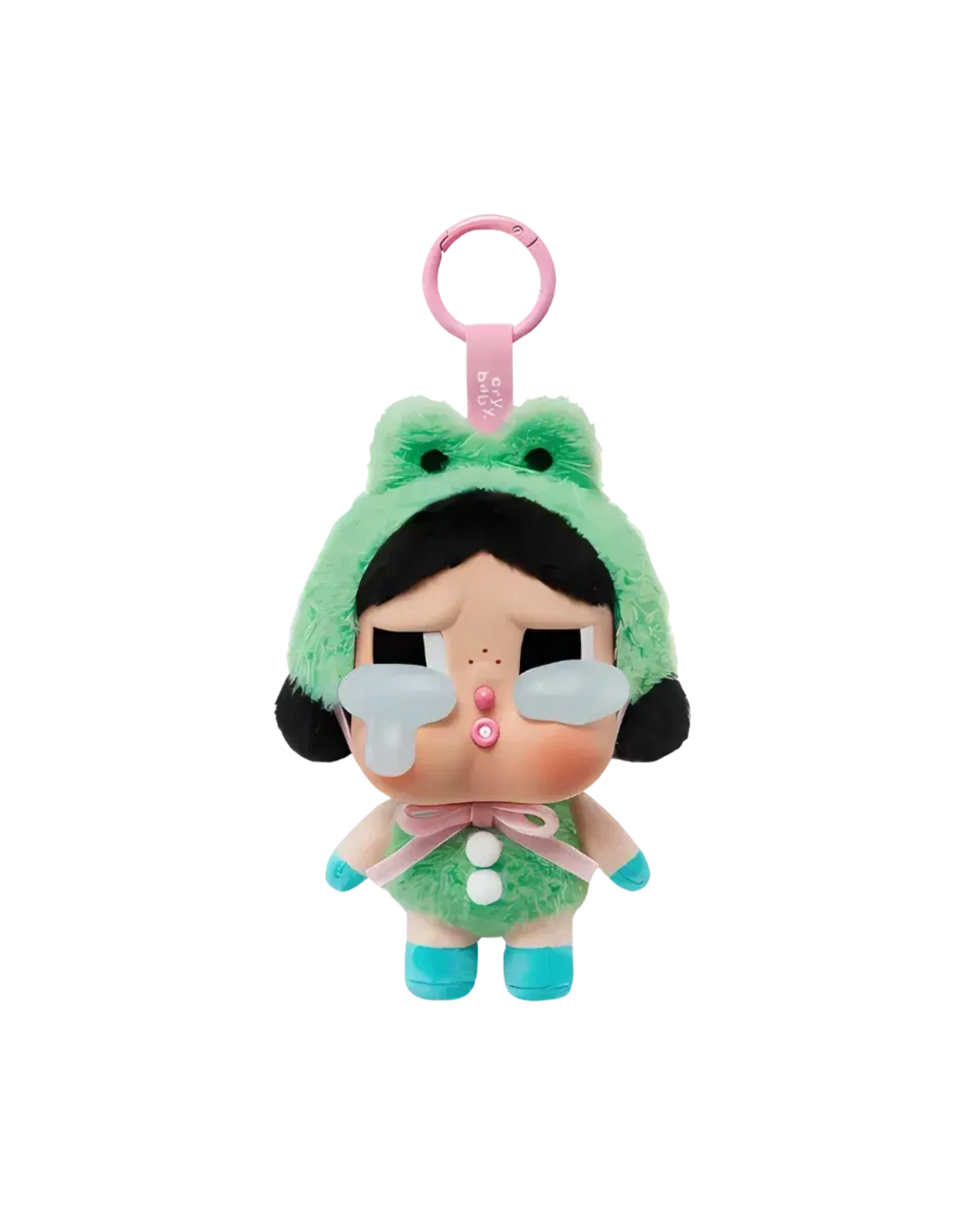 Pop Mart CryBaby Crying Again Series What A Frog Vinyl Face Plush