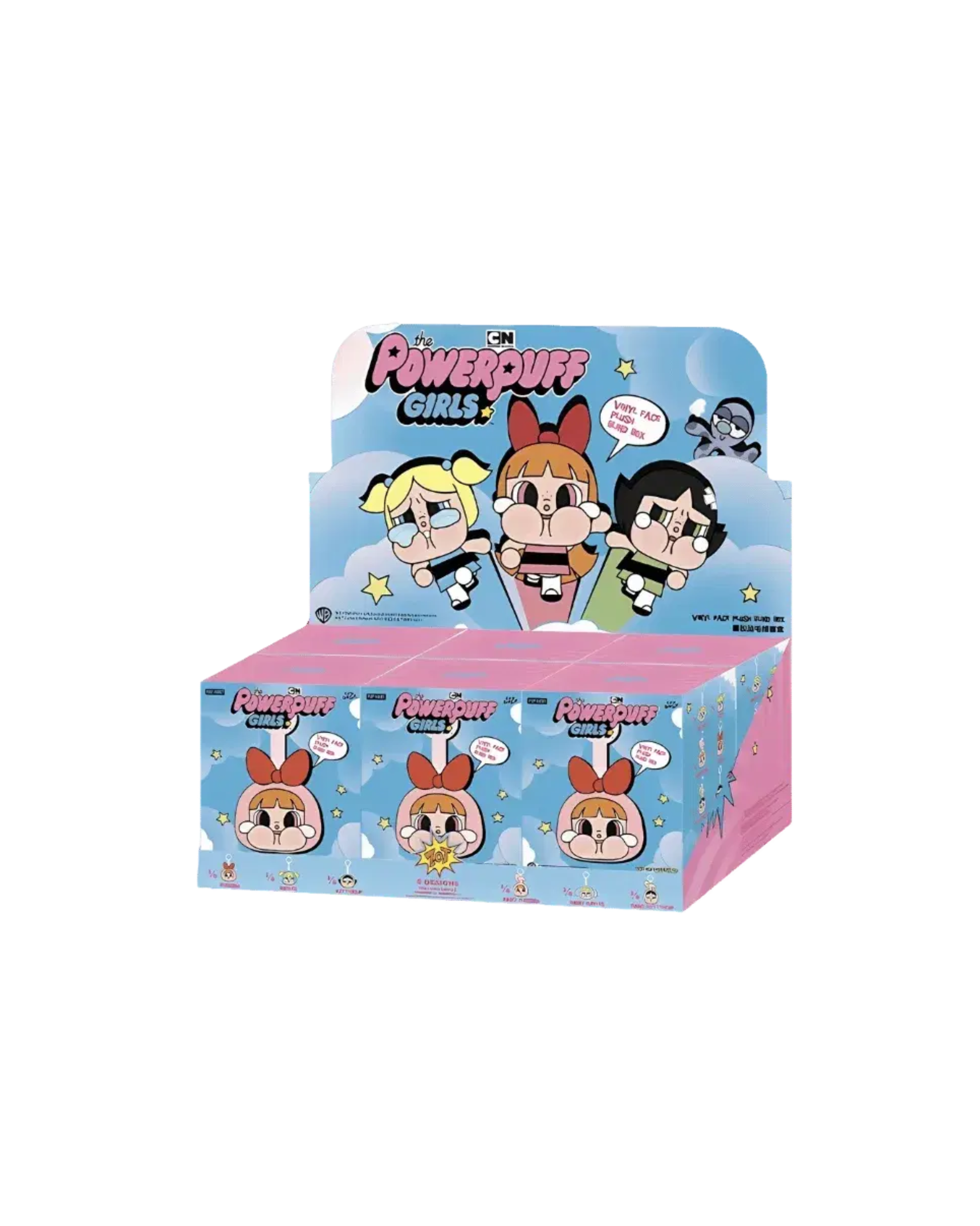 Pop Mart CryBaby x Powerpuff Girls Series Vinyl Face Plush Sealed Case (6 Blind Boxes)