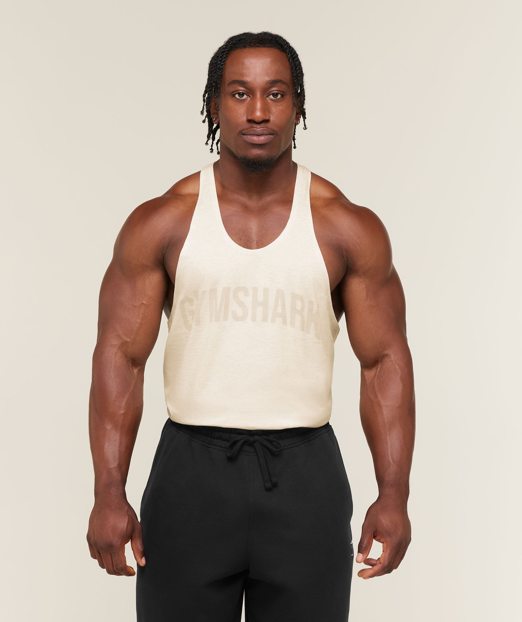 Gymshark Power Stringer 'Bros Chalk Marl'
