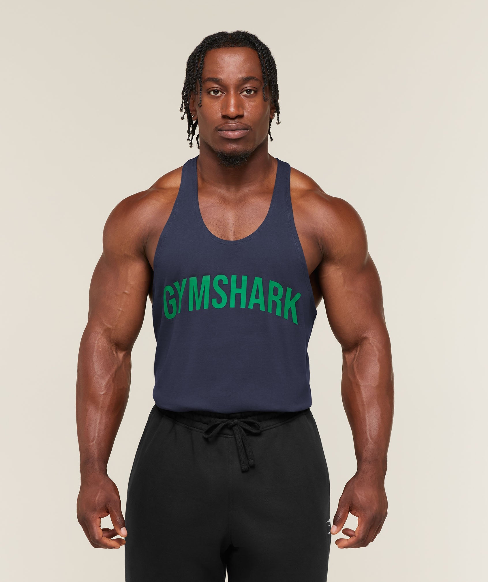 Gymshark Power Stringer 'Heavy Blue Track Green'