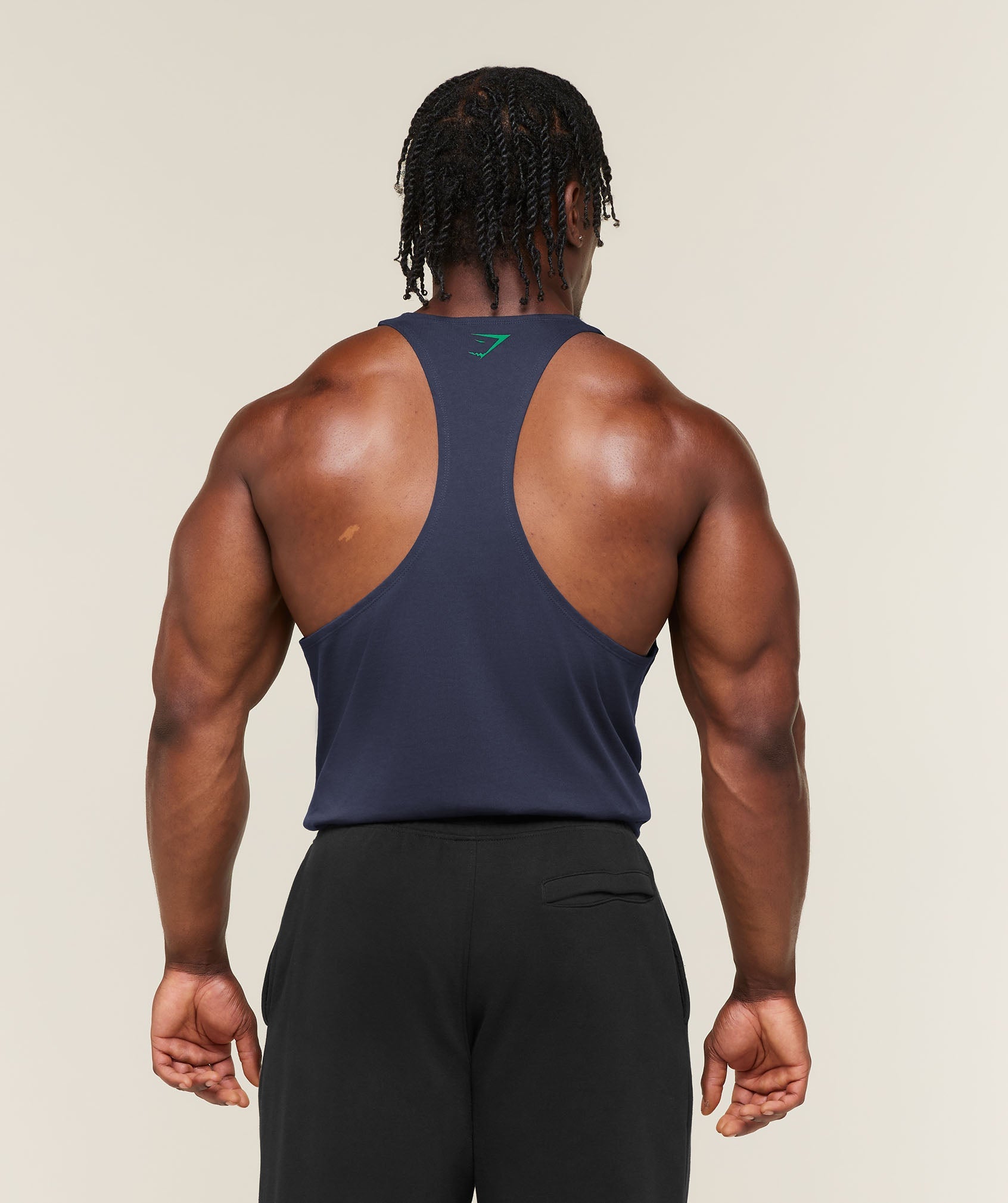 Gymshark Power Stringer 'Heavy Blue Track Green'