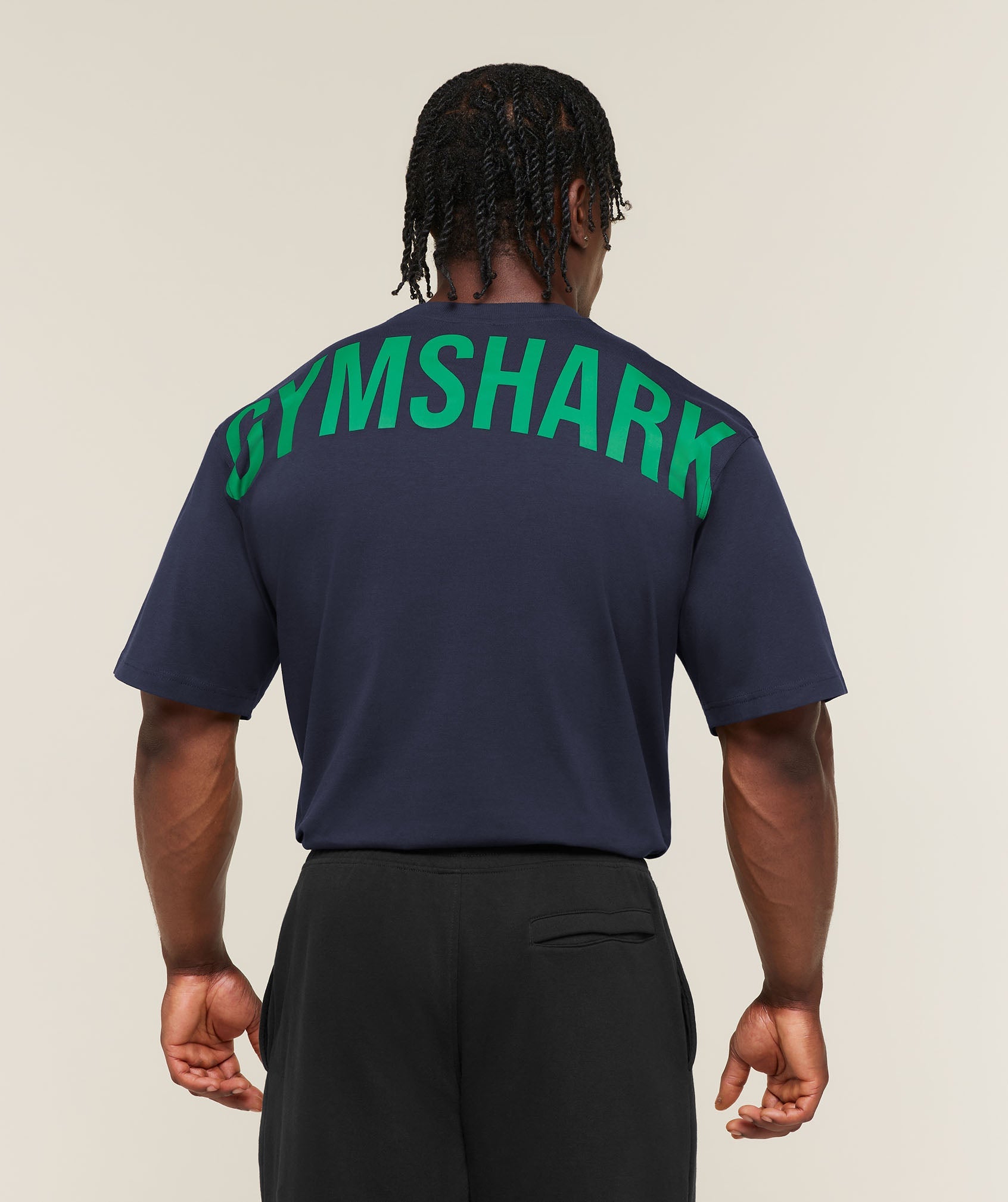 Gymshark Power T-Shirt 'Heavy Blue Track Green'