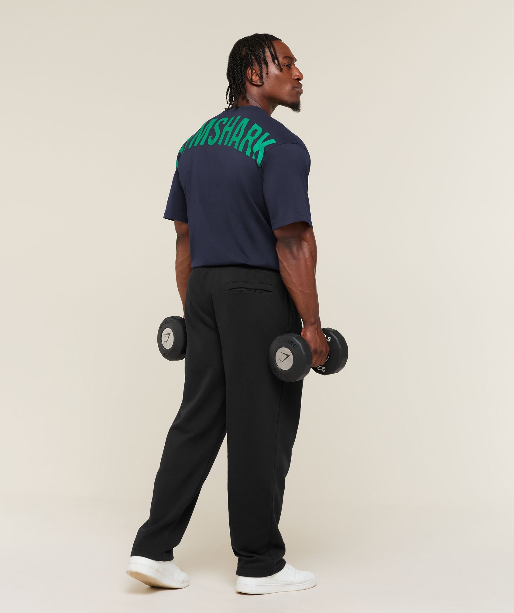 Gymshark Power T-Shirt 'Heavy Blue Track Green'