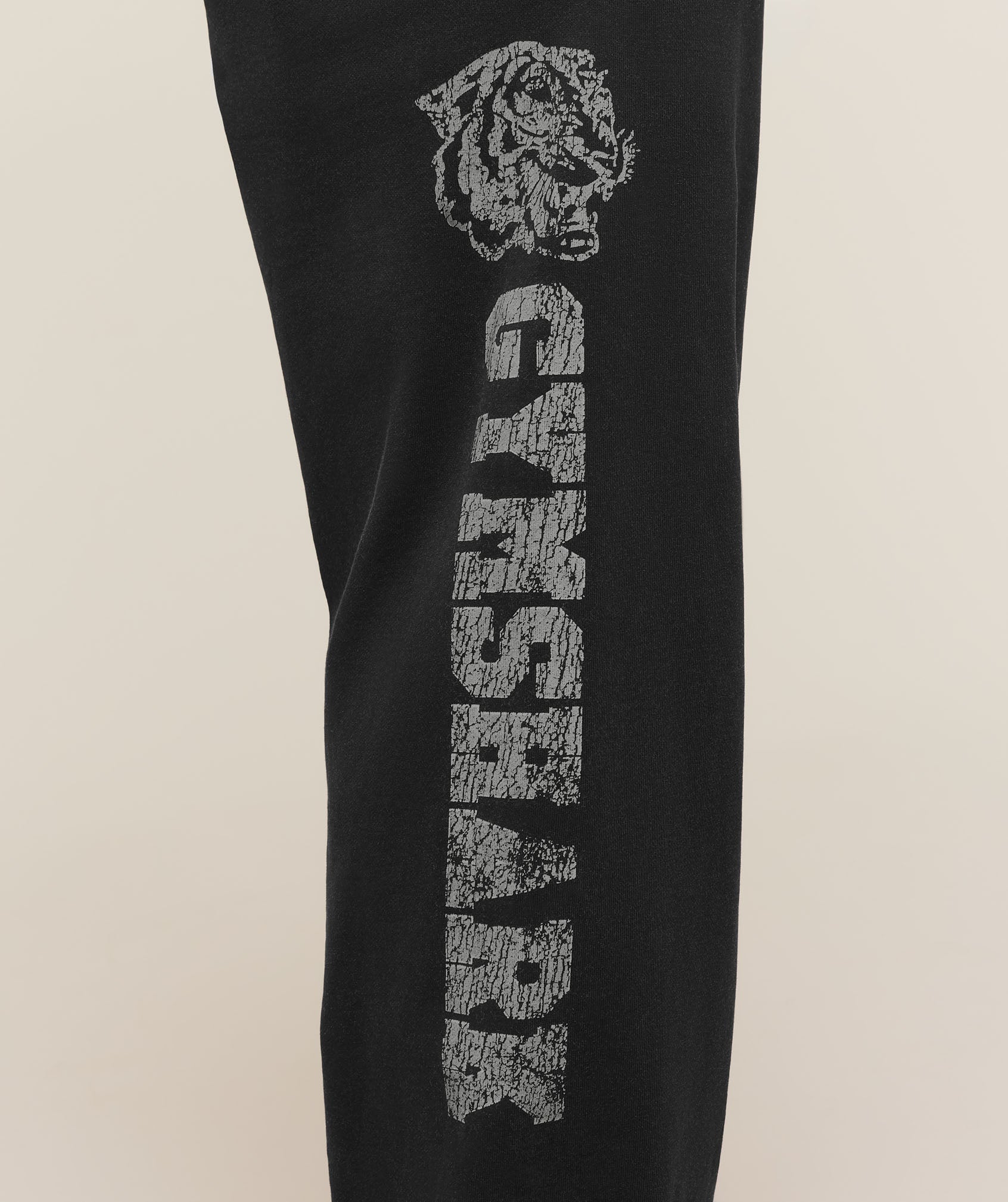 Gymshark Retro Collegiate Graphic Wide Leg Pants 'Black'