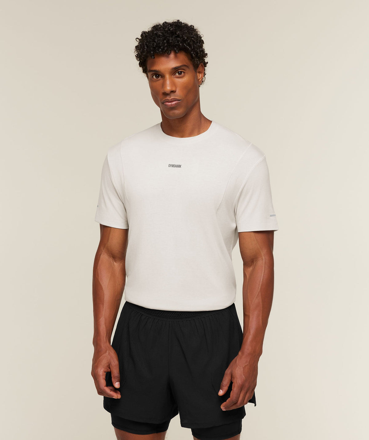 Gymshark Running Boxy T-Shirt 'Mist Grey'