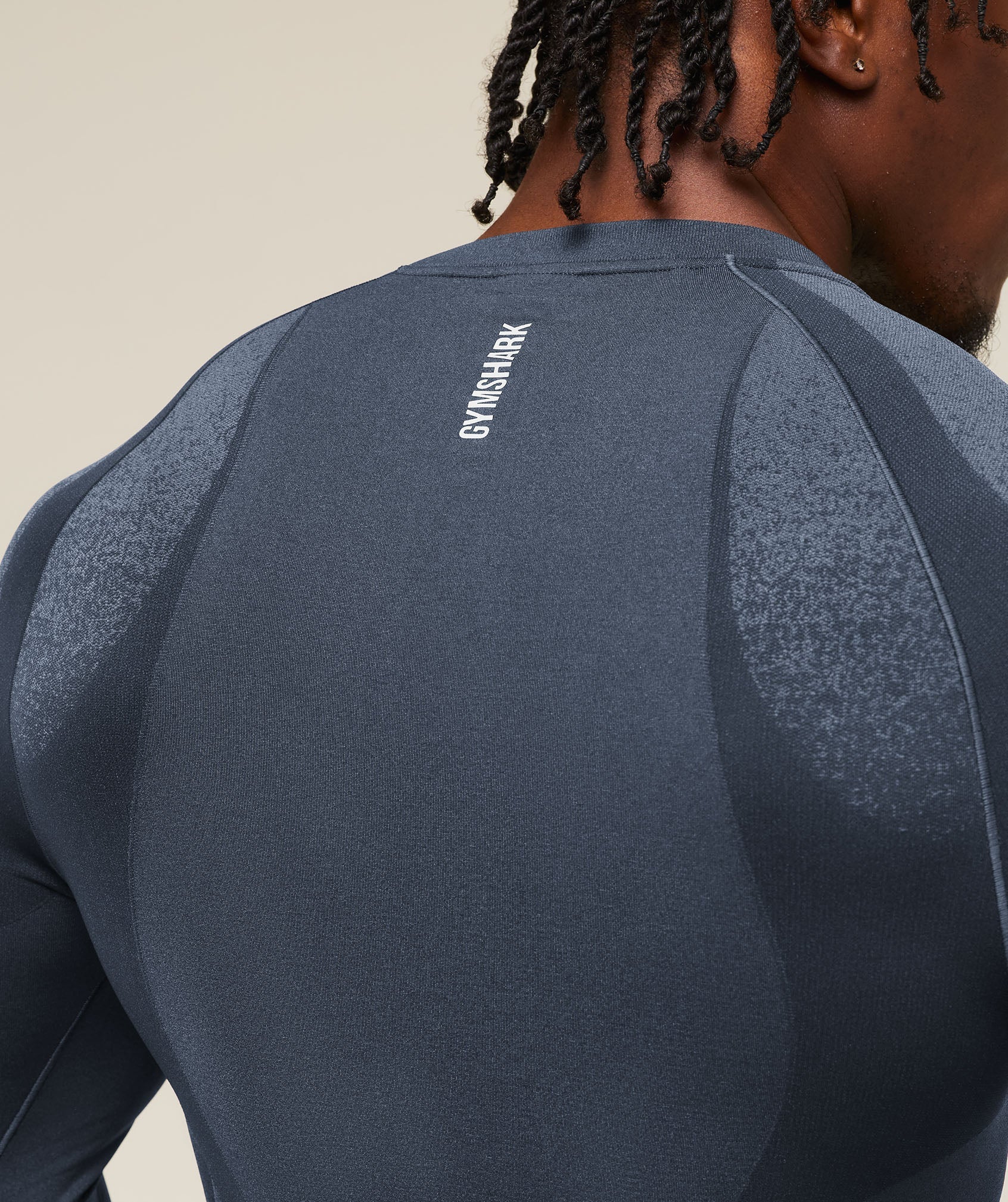 Gymshark Shadow Seamless Long Sleeve T-Shirt 'Heavy Blue'