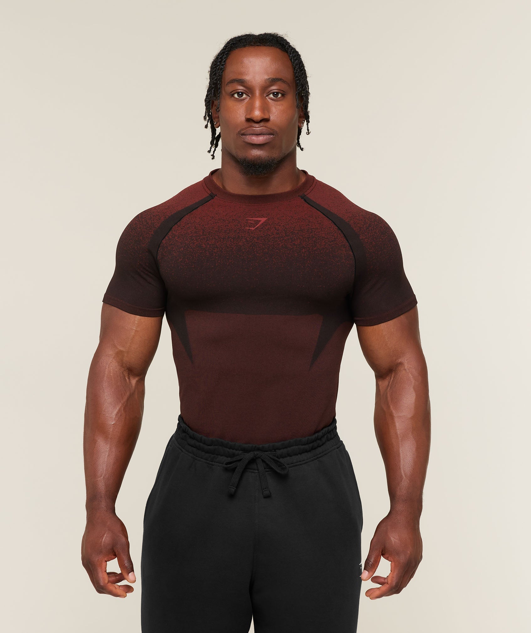 Gymshark Shadow Seamless T Shirt 'Sets Red'