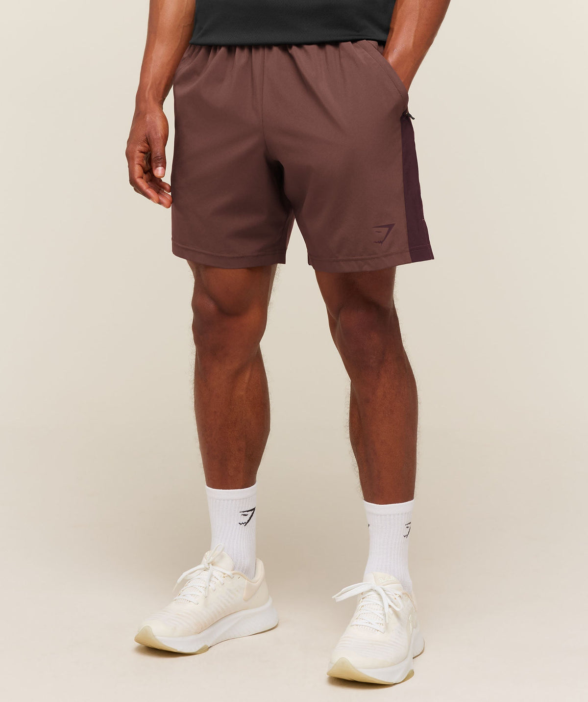 Gymshark Sport 7" Shorts 'Espresso Brown Cherry Purple'