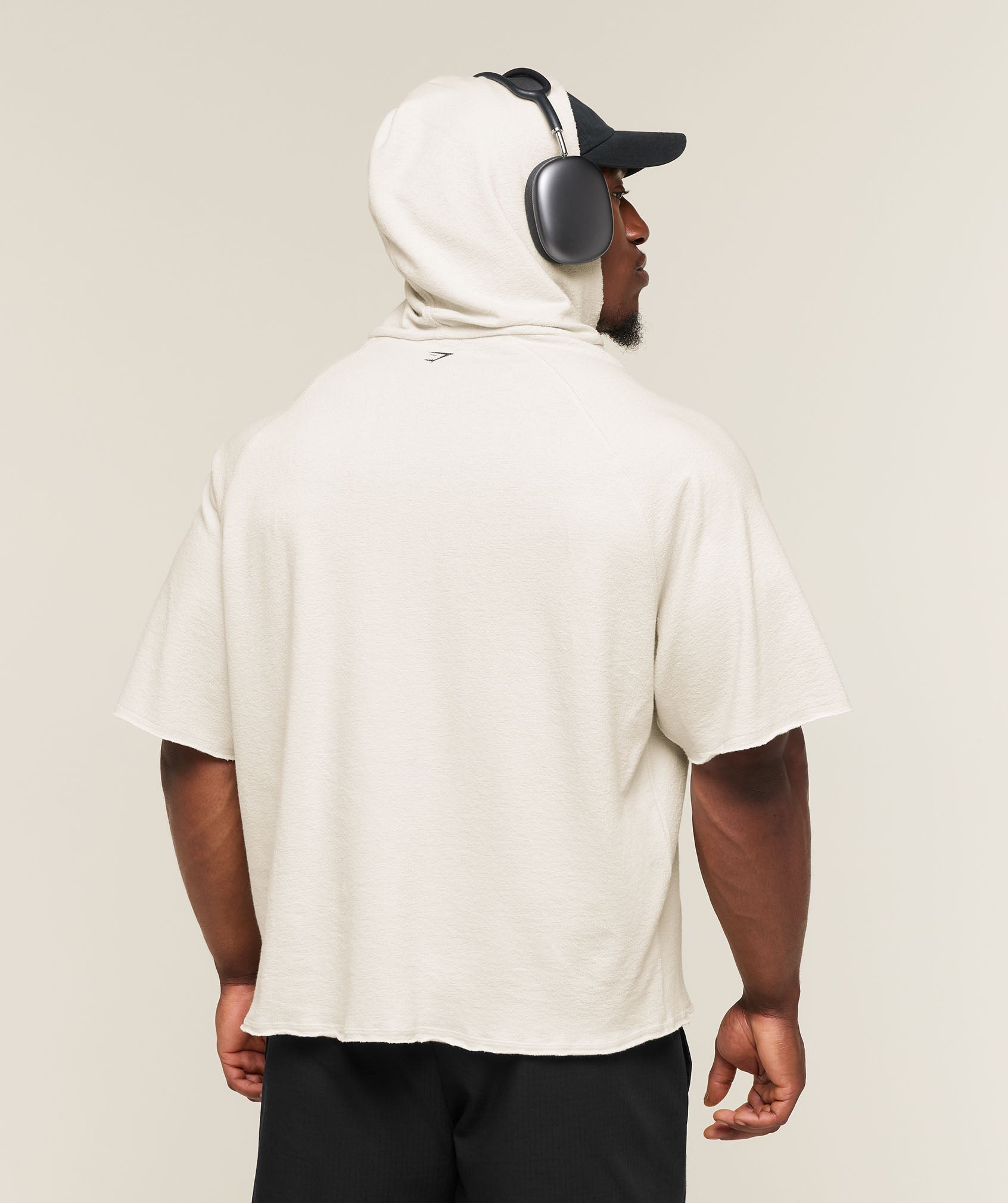 Gymshark Summer Pump Cover Short Sleeve Hoodie 'Tinted White'