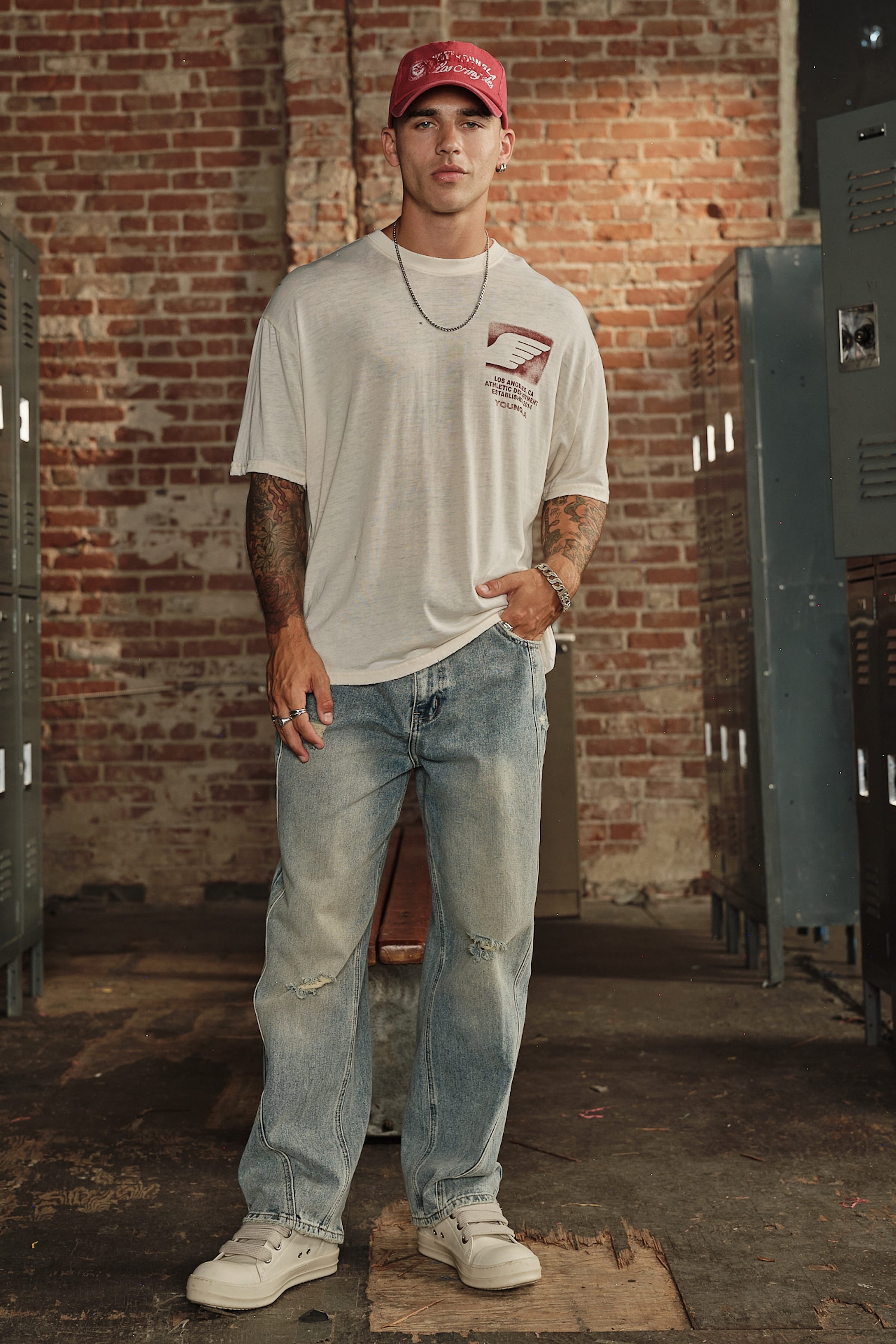YoungLA 4224 - Golden Era Soft Burnout Tees 'Off-White'