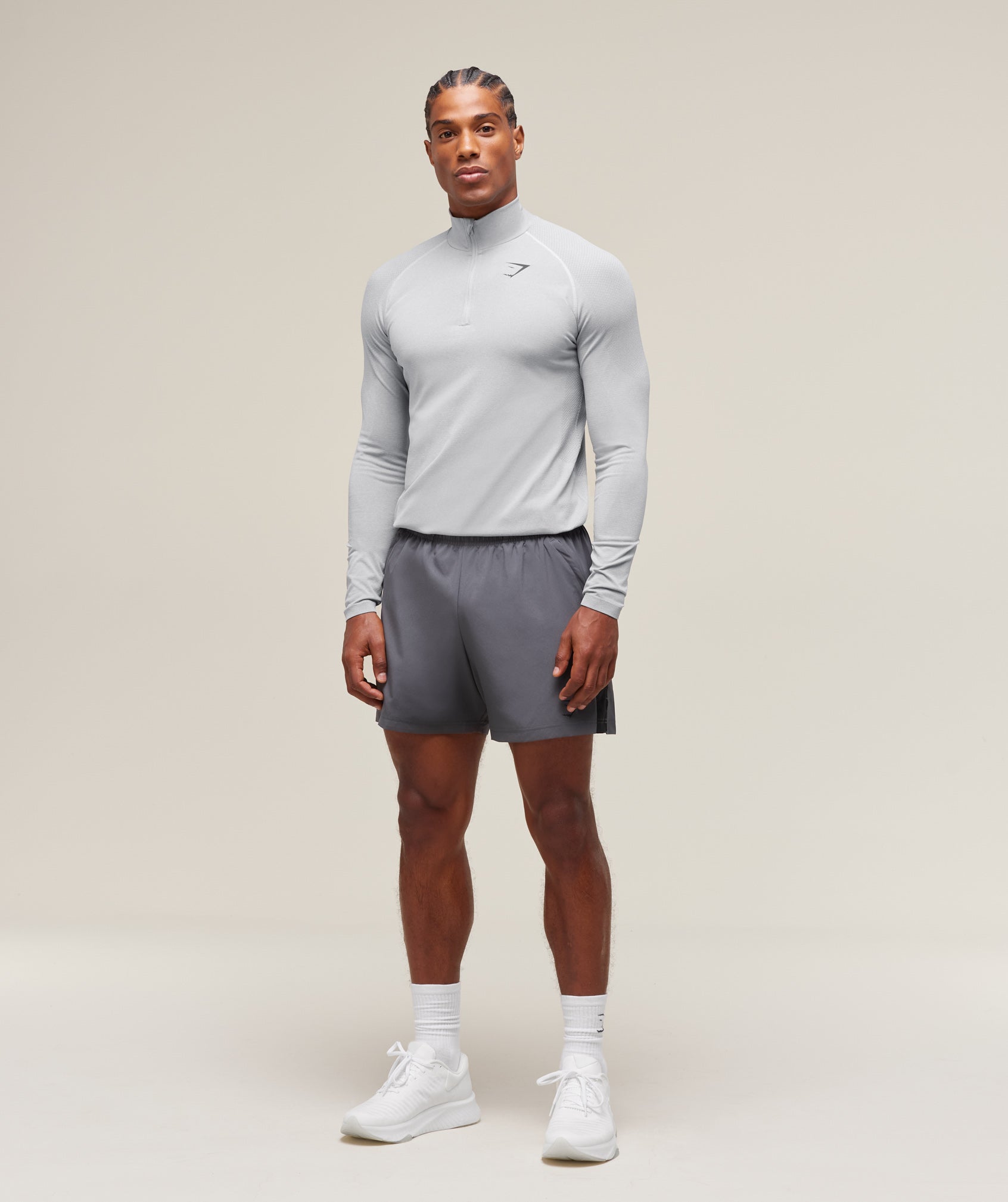 Gymshark Vital 1/4 Zip 'Light Grey Smokey Grey'