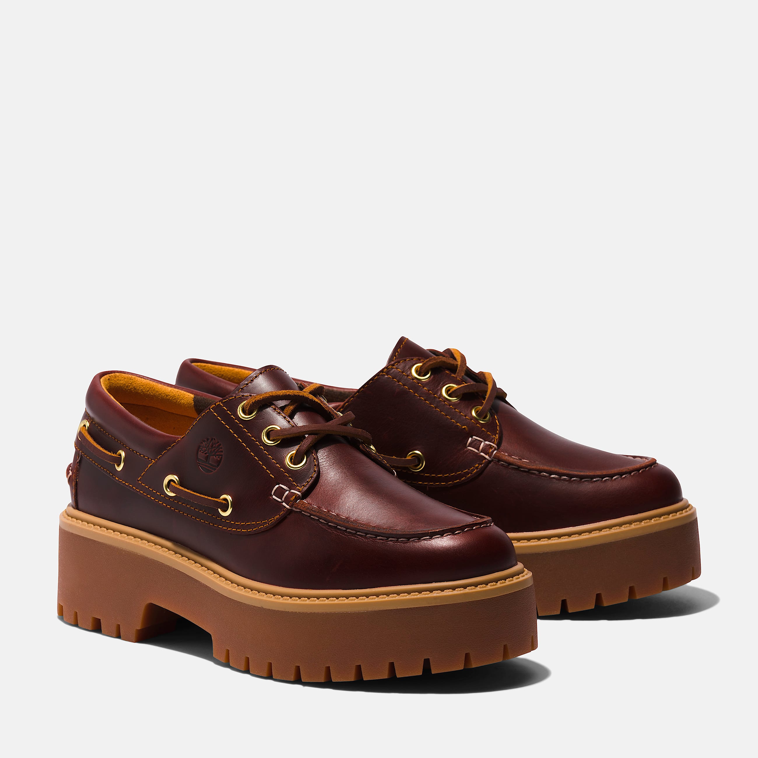Timberland Women's Stone Street Platform Buckle Shoe 'Root Beer'
