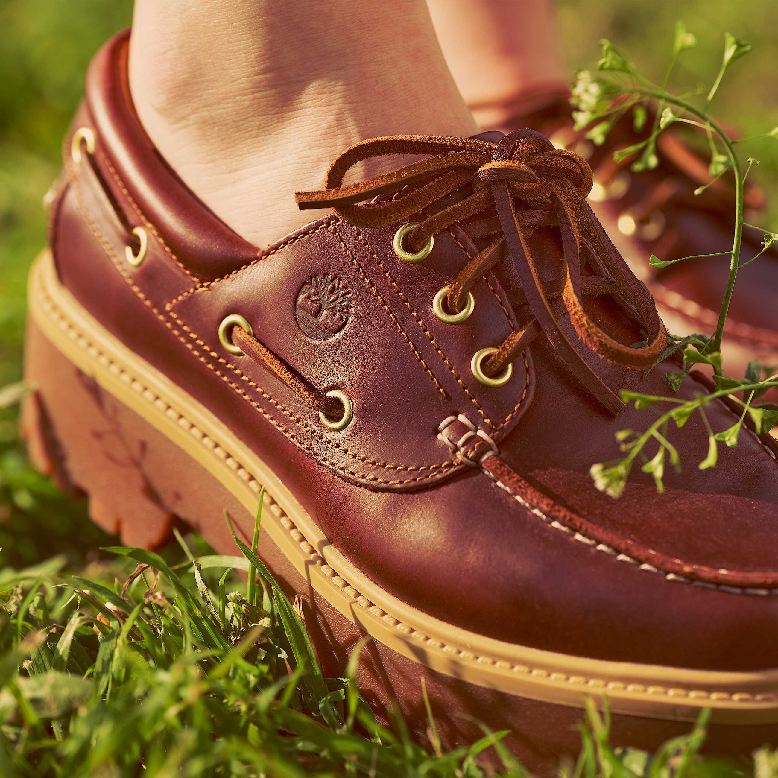 Timberland Women's Stone Street Platform Buckle Shoe 'Root Beer'