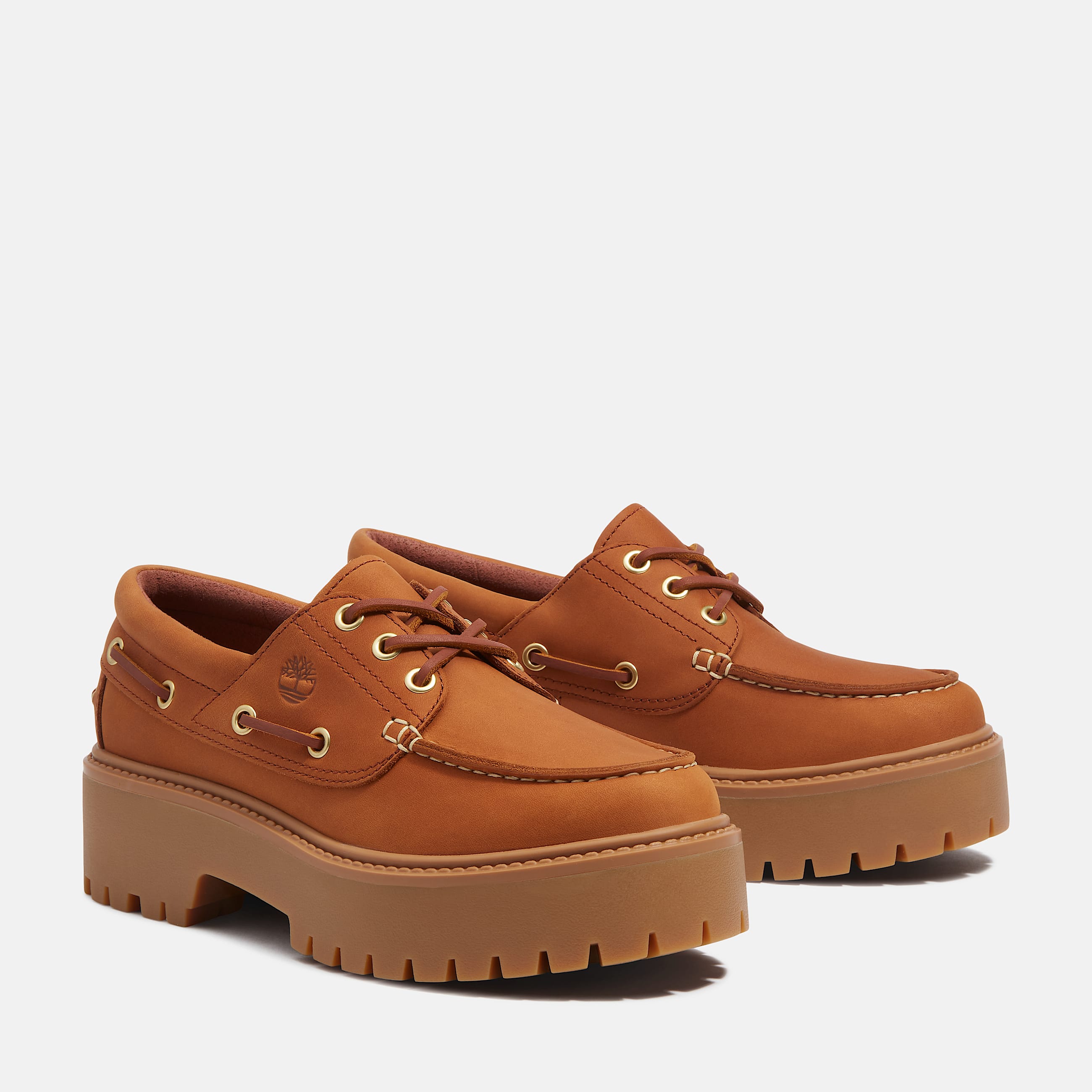 Timberland Women's Stone Street Platform Buckle Shoe 'Rust Nubuck'