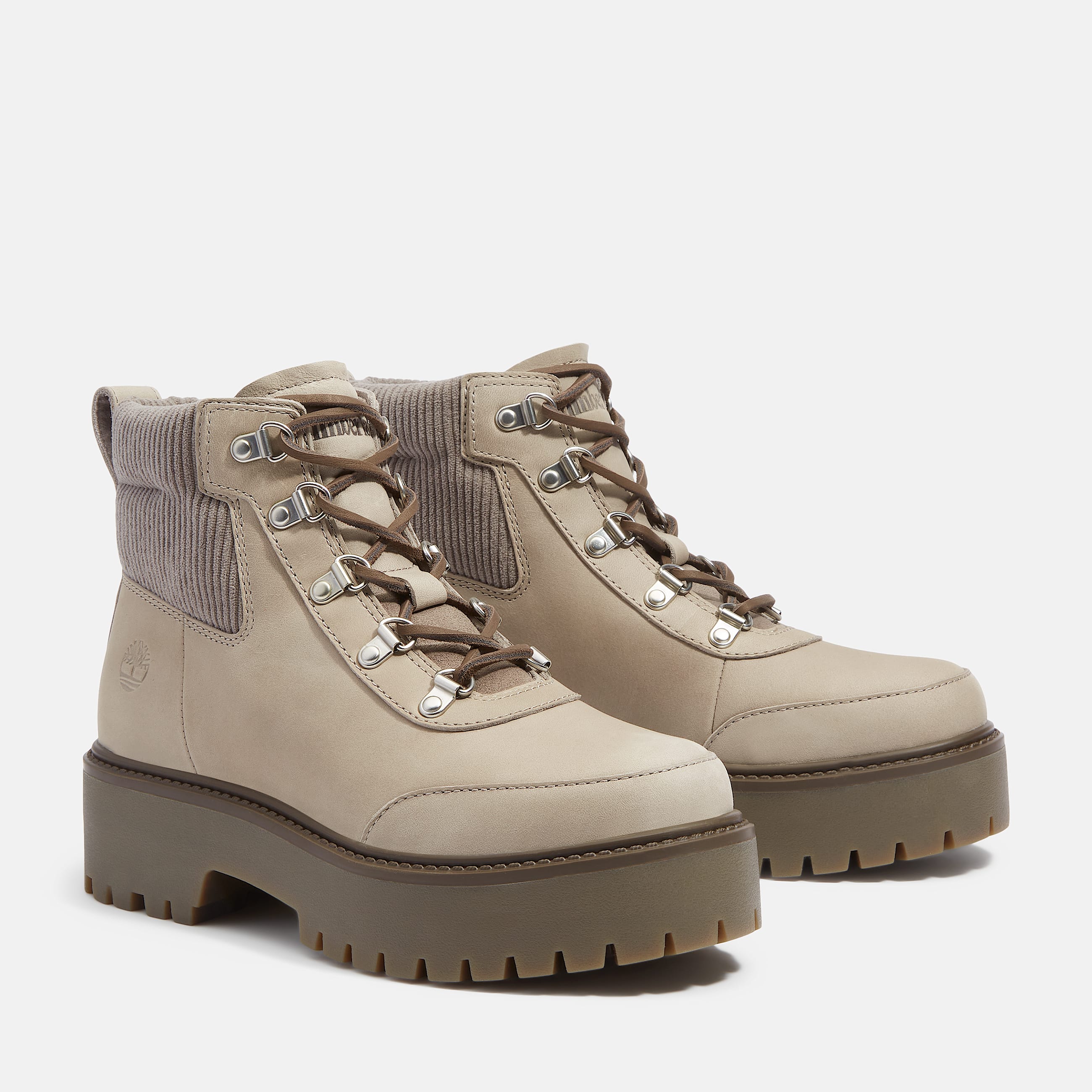 Timberland Women's Stone Street Platform Hiker Boot 'Medium Grey Nubuck'