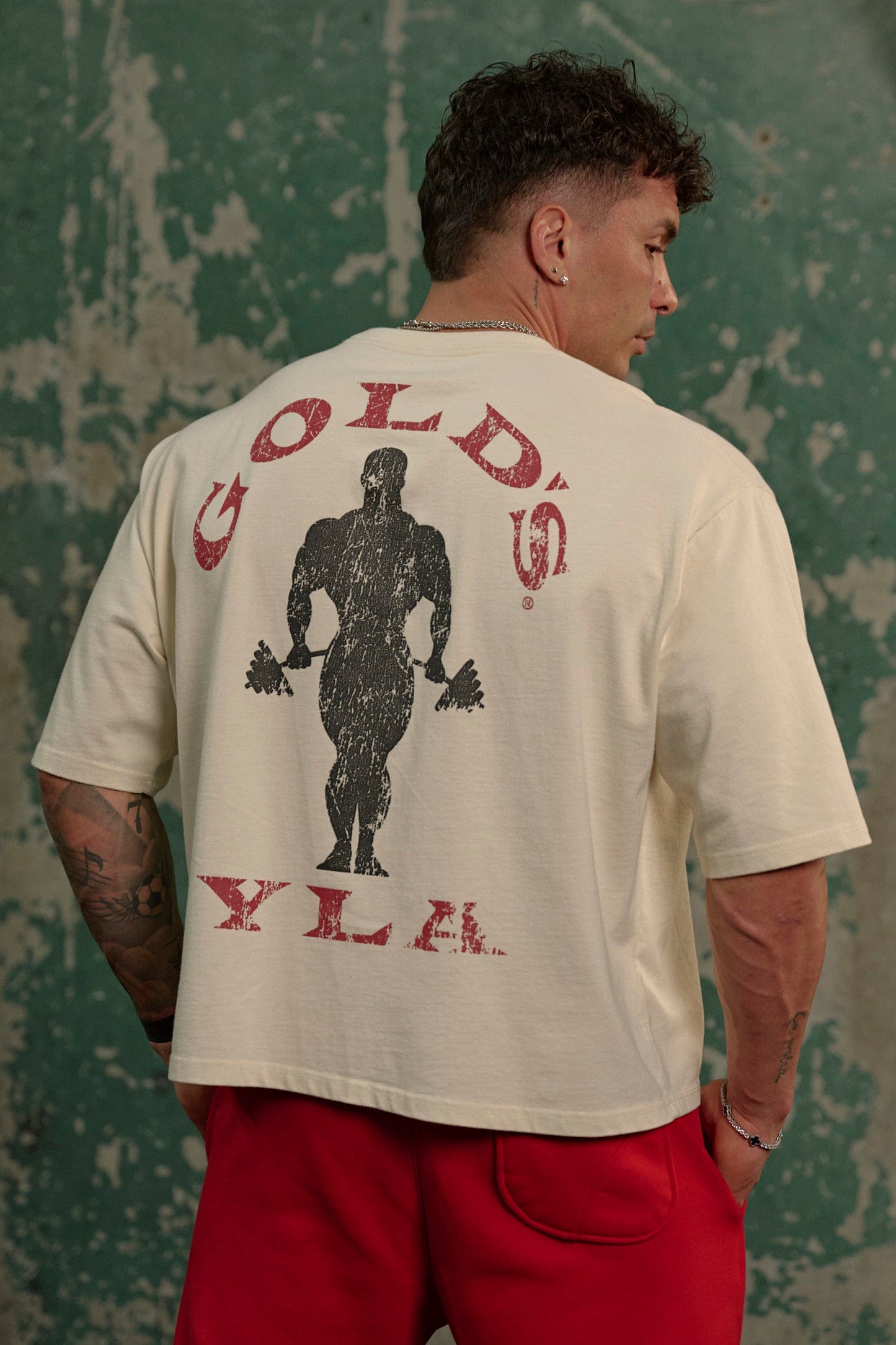 Young La 4002 - Golds Gym New Age Tees 'Off-White'