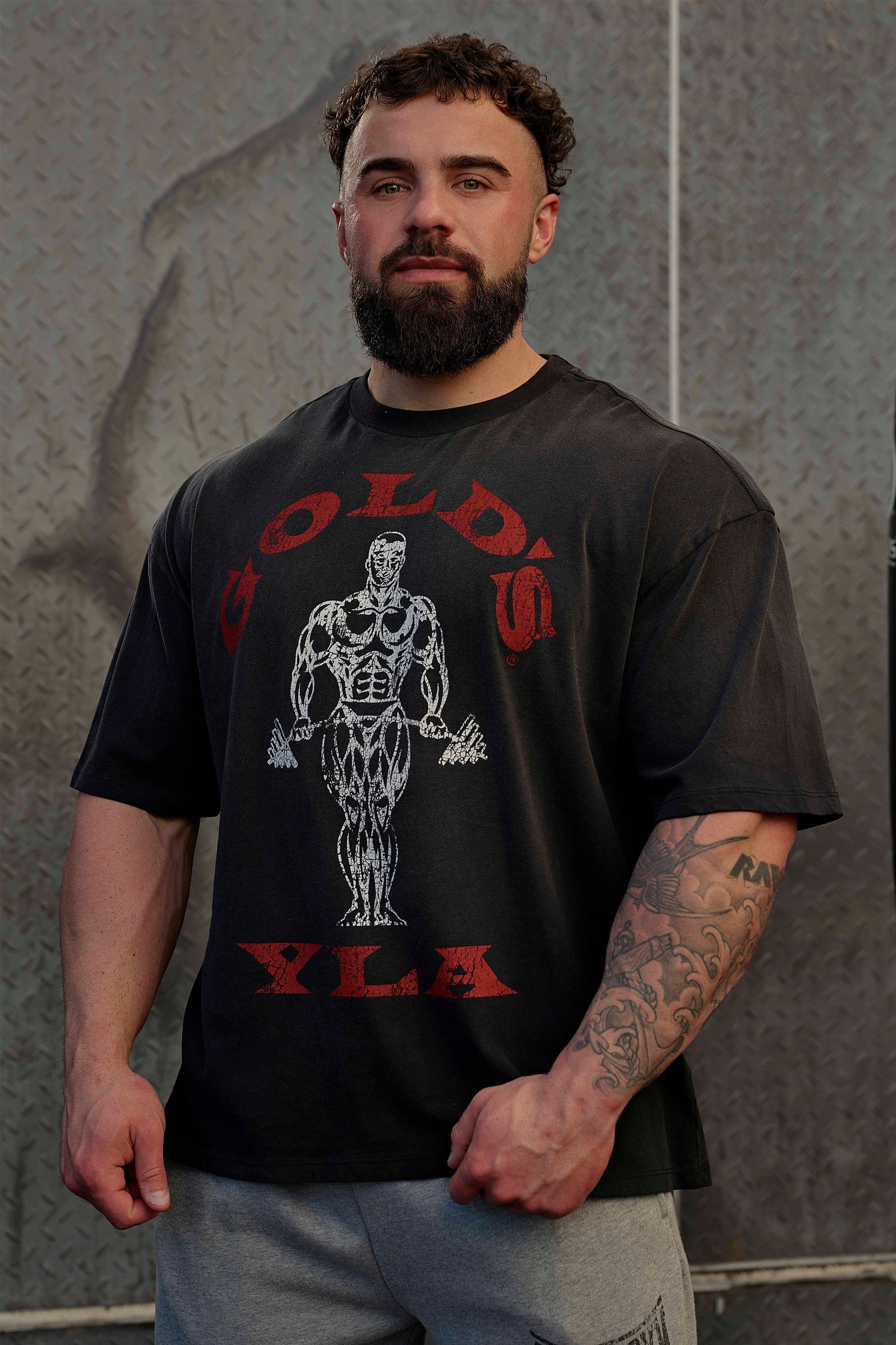 YoungLA 4213 - Gold's Iron Legacy Icon Tees 'Black'