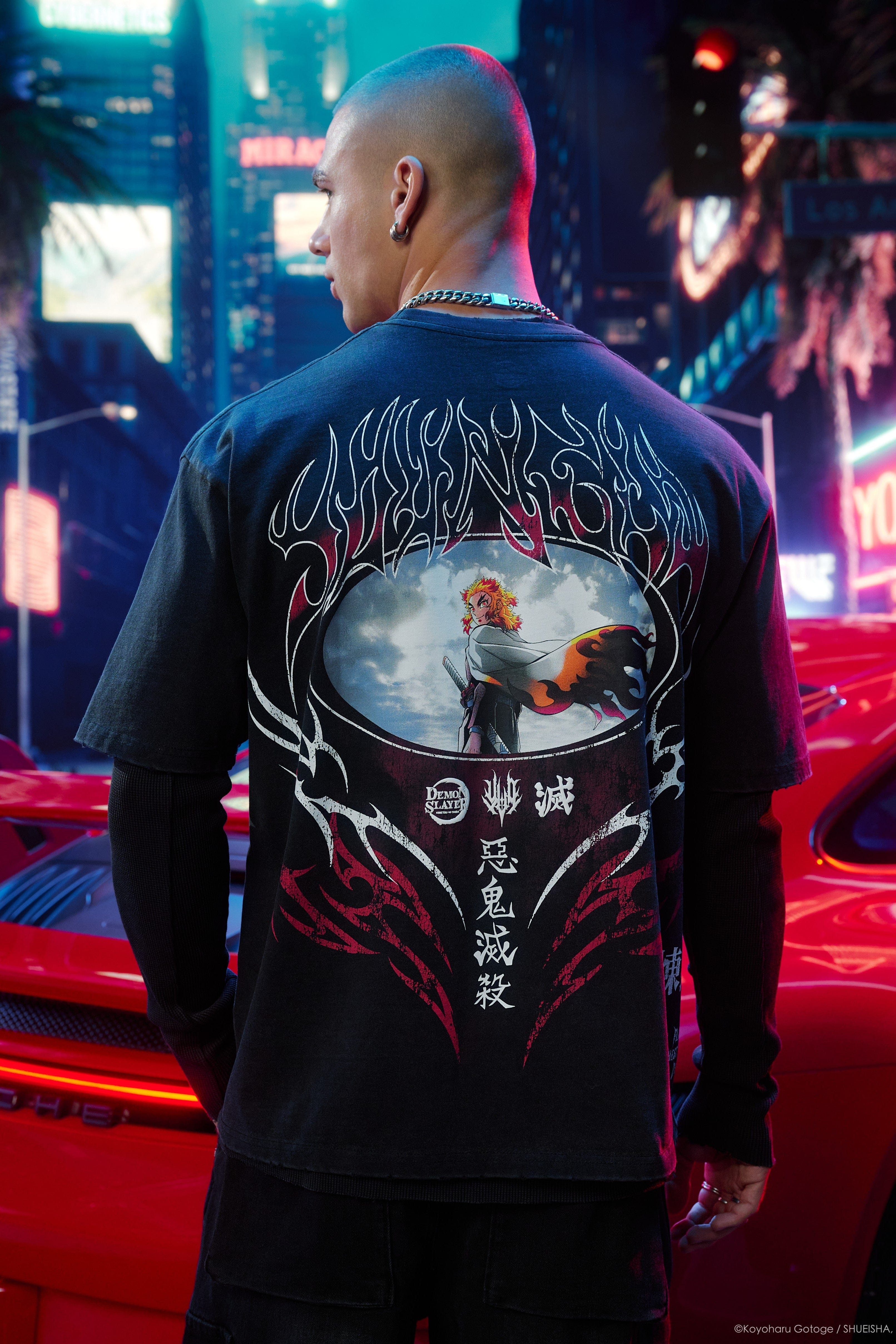 YoungLA 4297 - Demon Slayer: Kimetsu no Yaiba - Anime Tees 'Set Your Heart Ablaze'