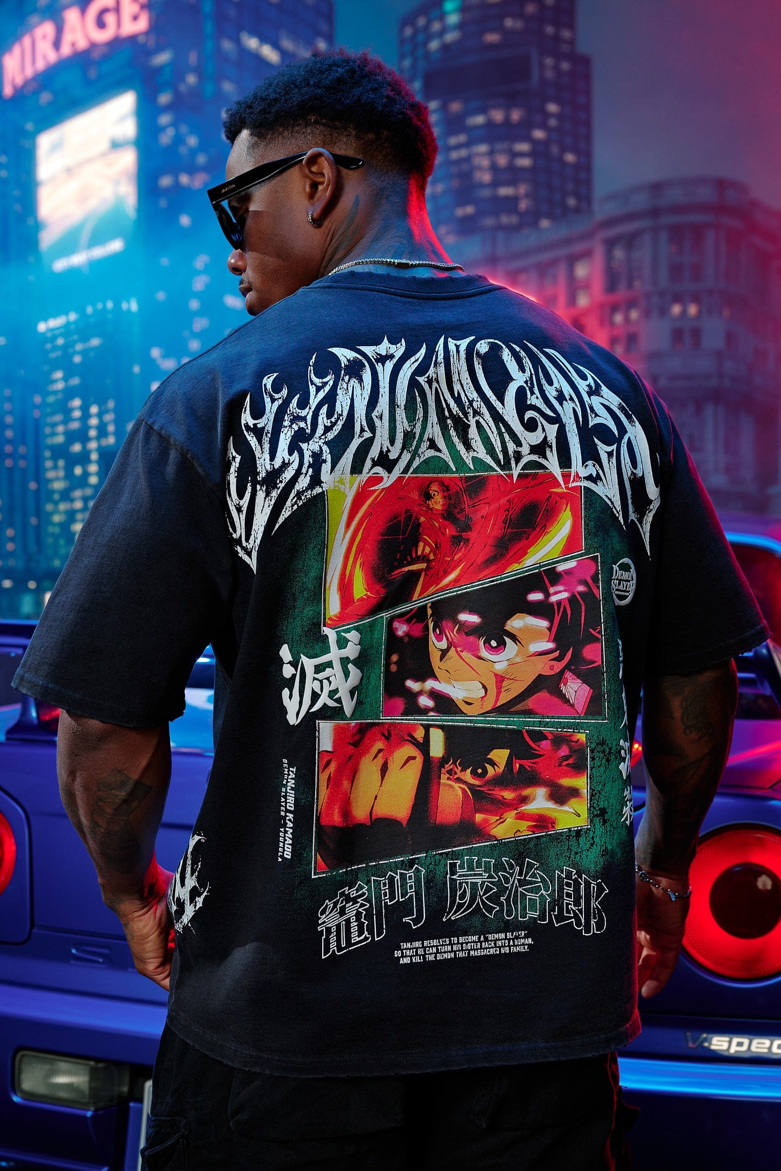 YoungLA 4297 - Demon Slayer: Kimetsu no Yaiba - Anime Tees 'Set Your Heart Ablaze'
