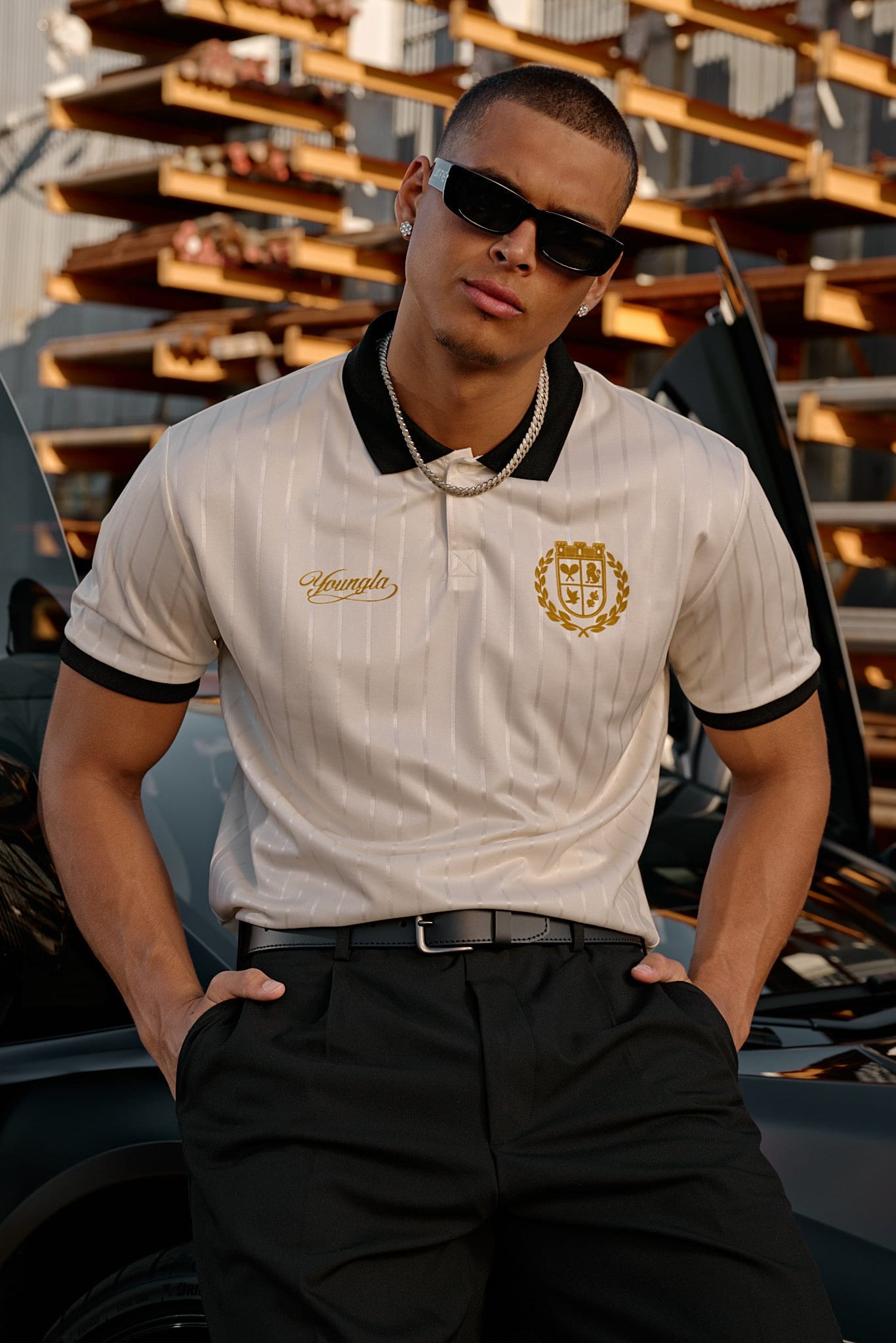 Young La 4351 - Old Money Soccer Jersey 'Off-White'