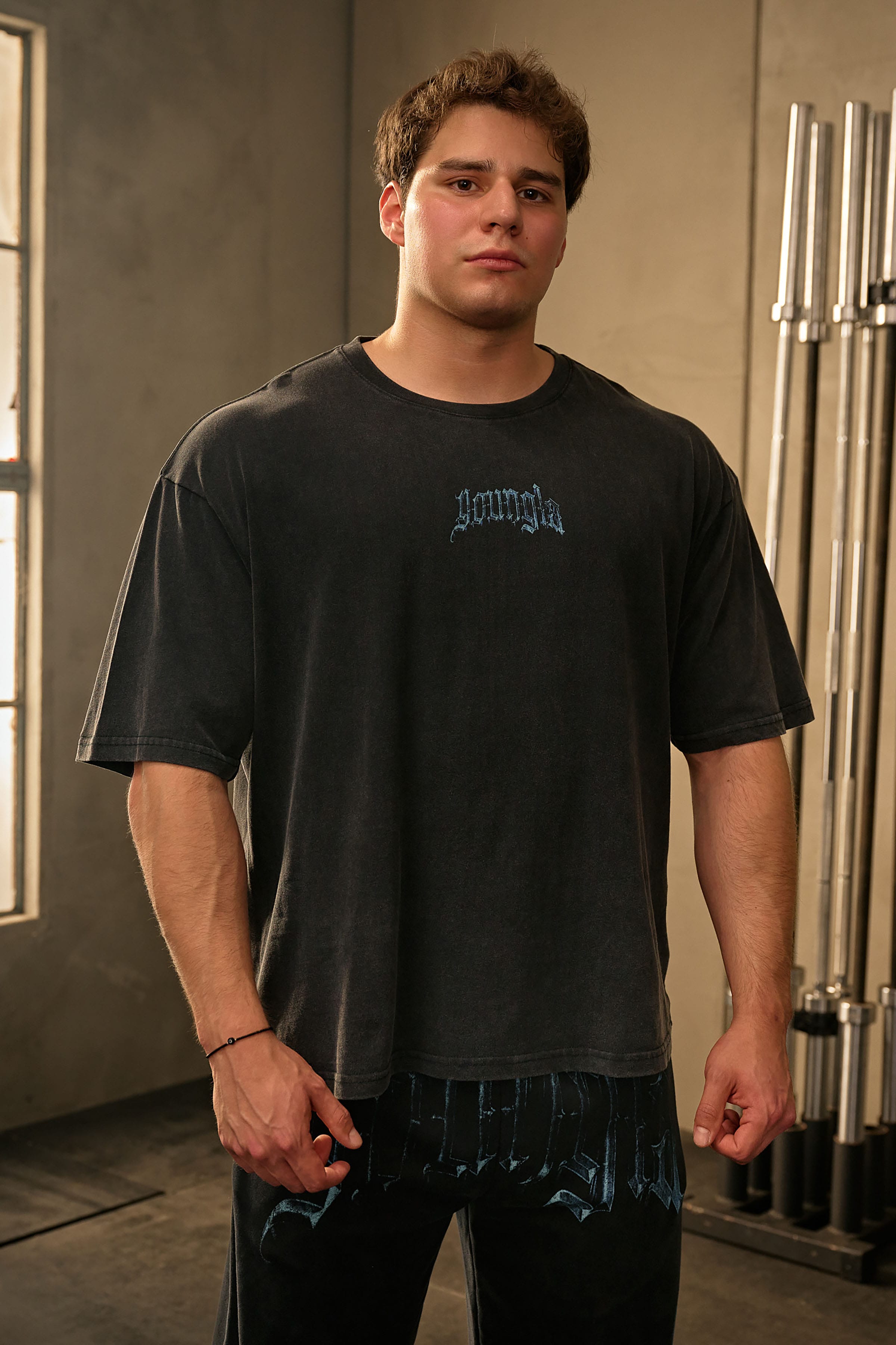 YoungLA 4135 - YLA x Axel - Spartan Tees 'Black Blue'