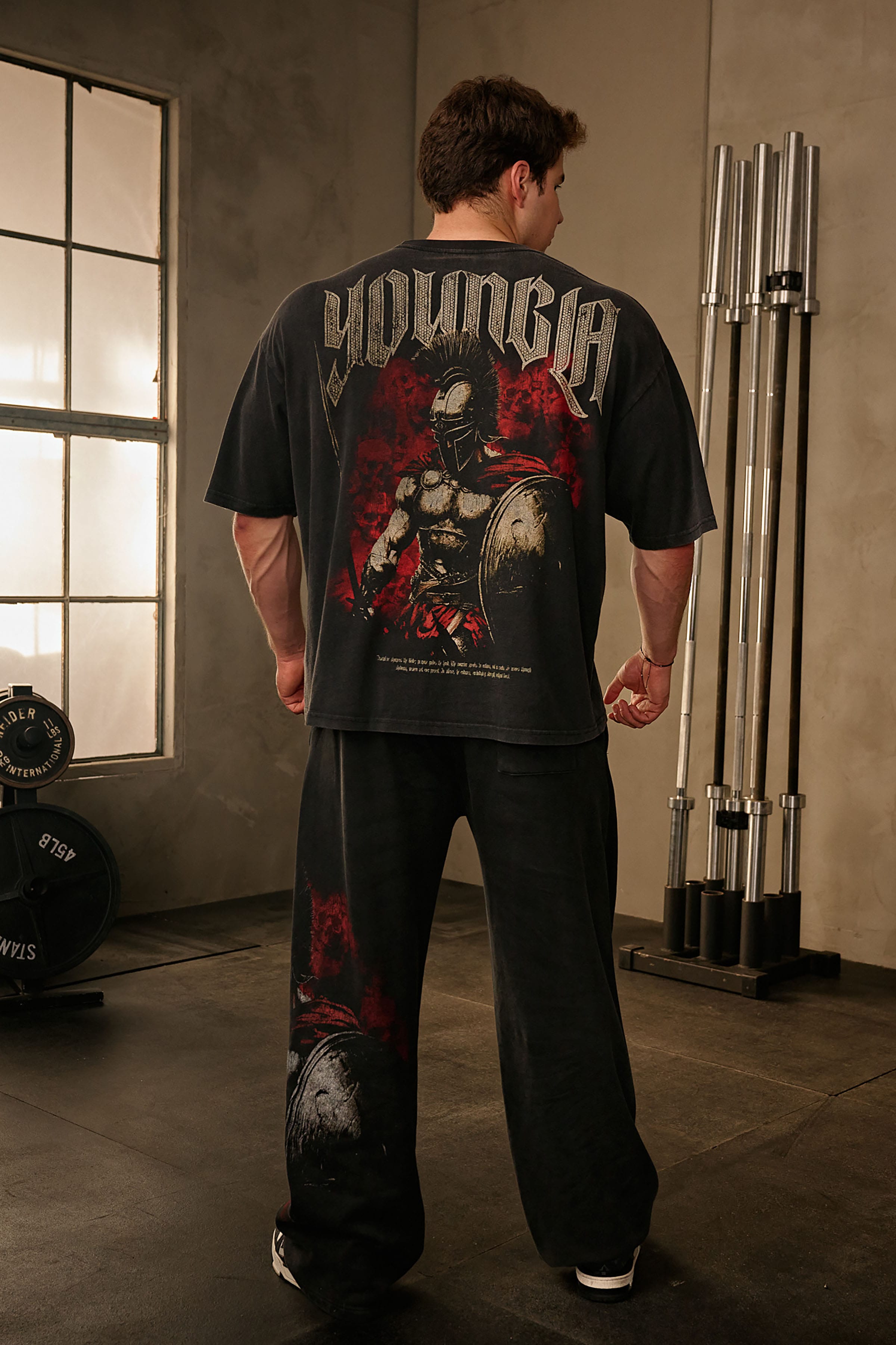 YoungLA 4135 - YLA x Axel - Spartan Tees 'Black Red'