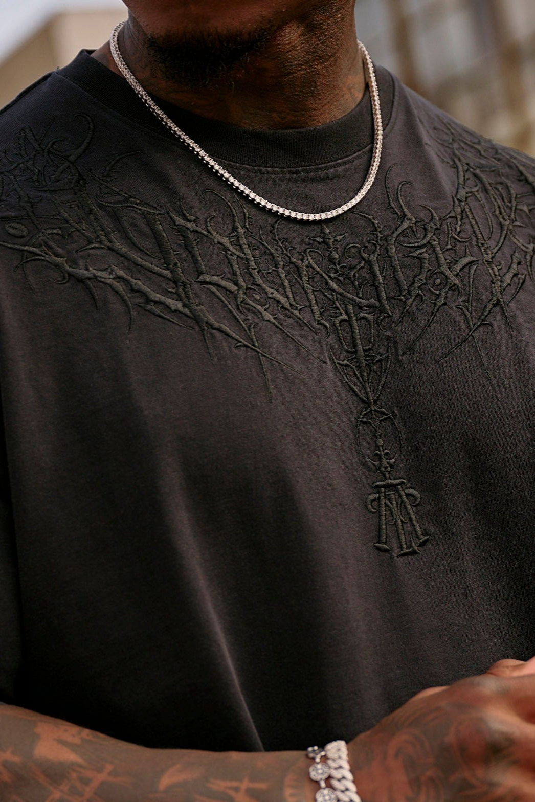 YoungLA 4106 - Dark Wave Tees 'Black Wash'