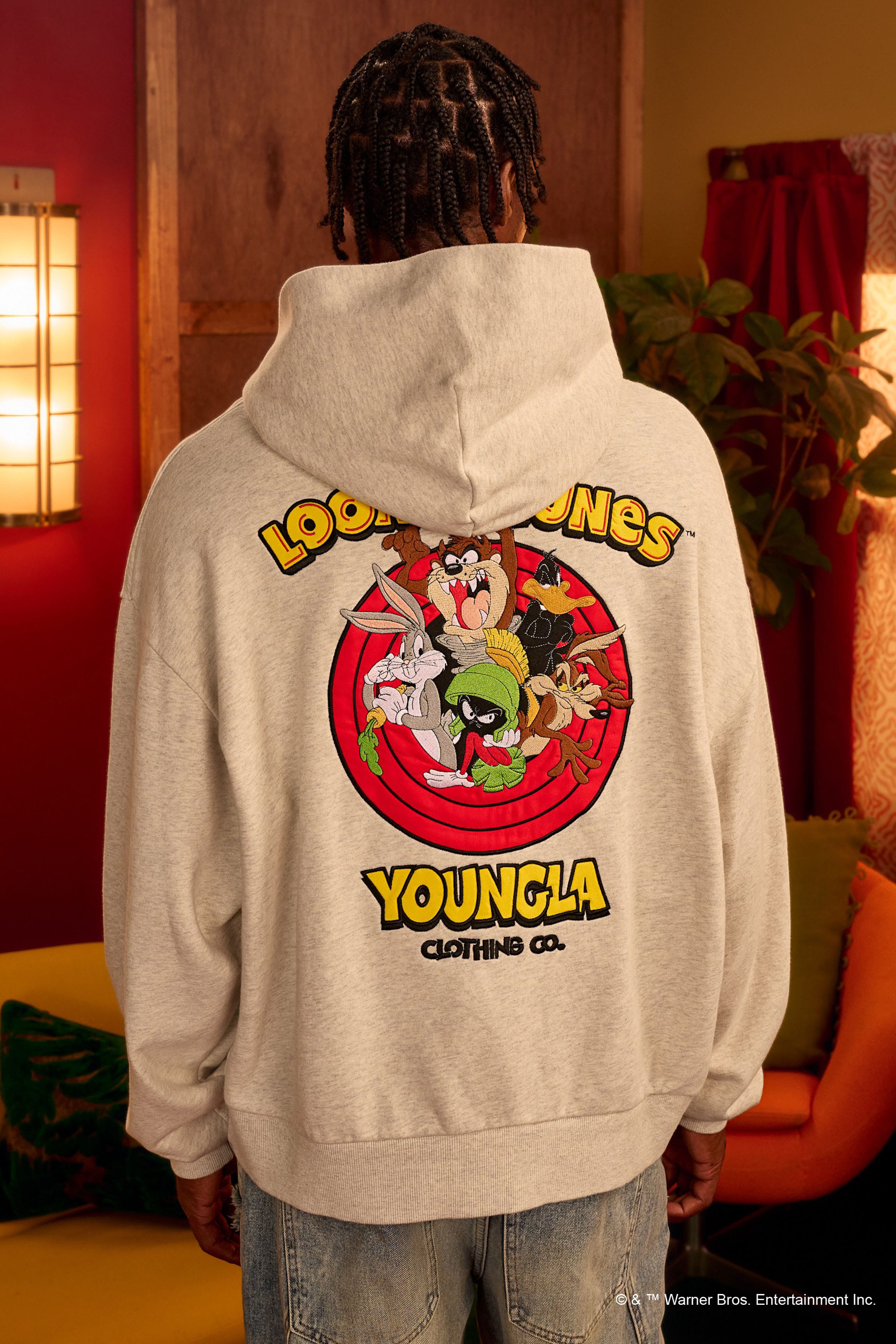 Young La 5114 - Looney Tunes Embroidered Hoodies 'Icons'