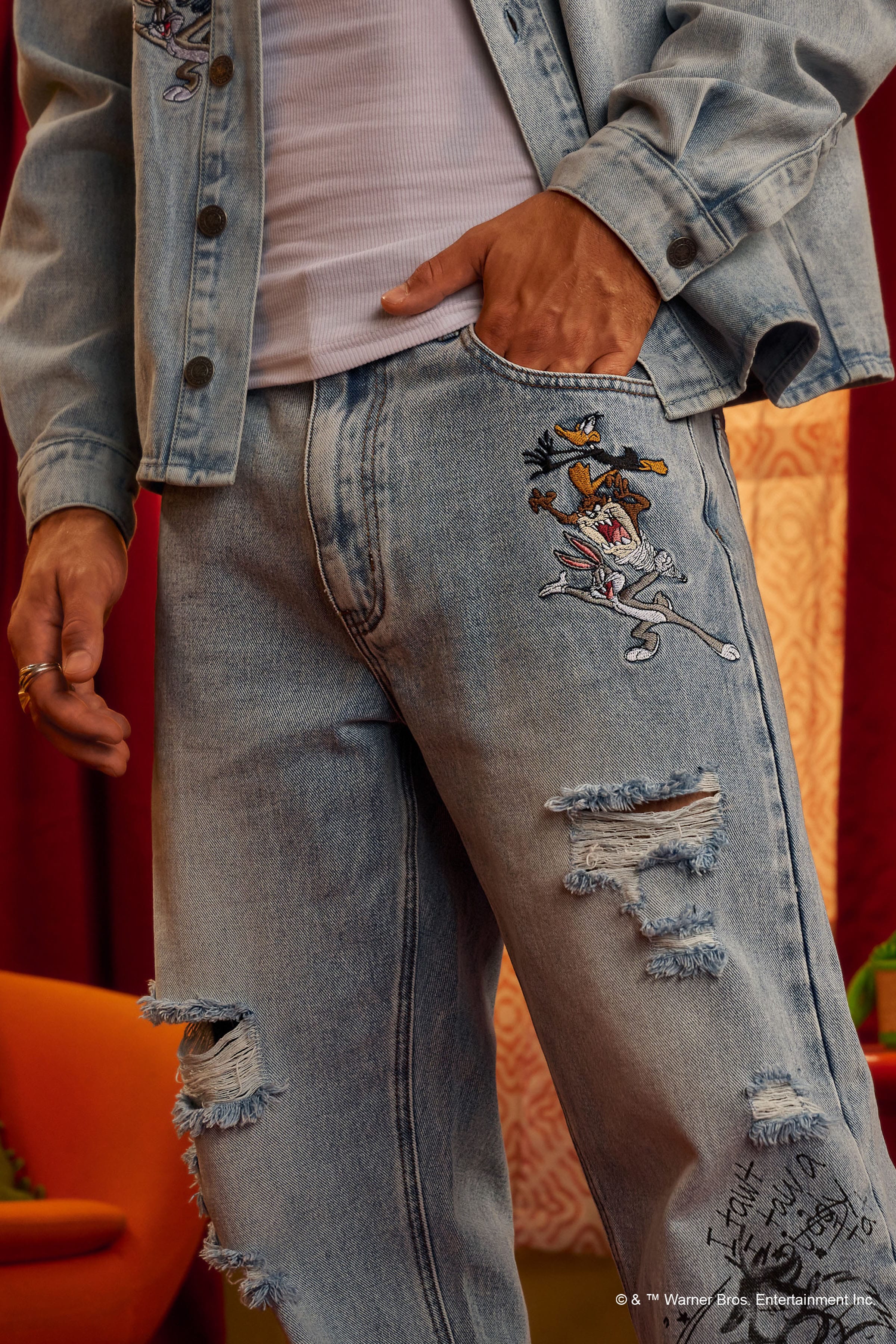 Young La 6035 - Looney Tunes Denim Jeans 'Blue Wash'