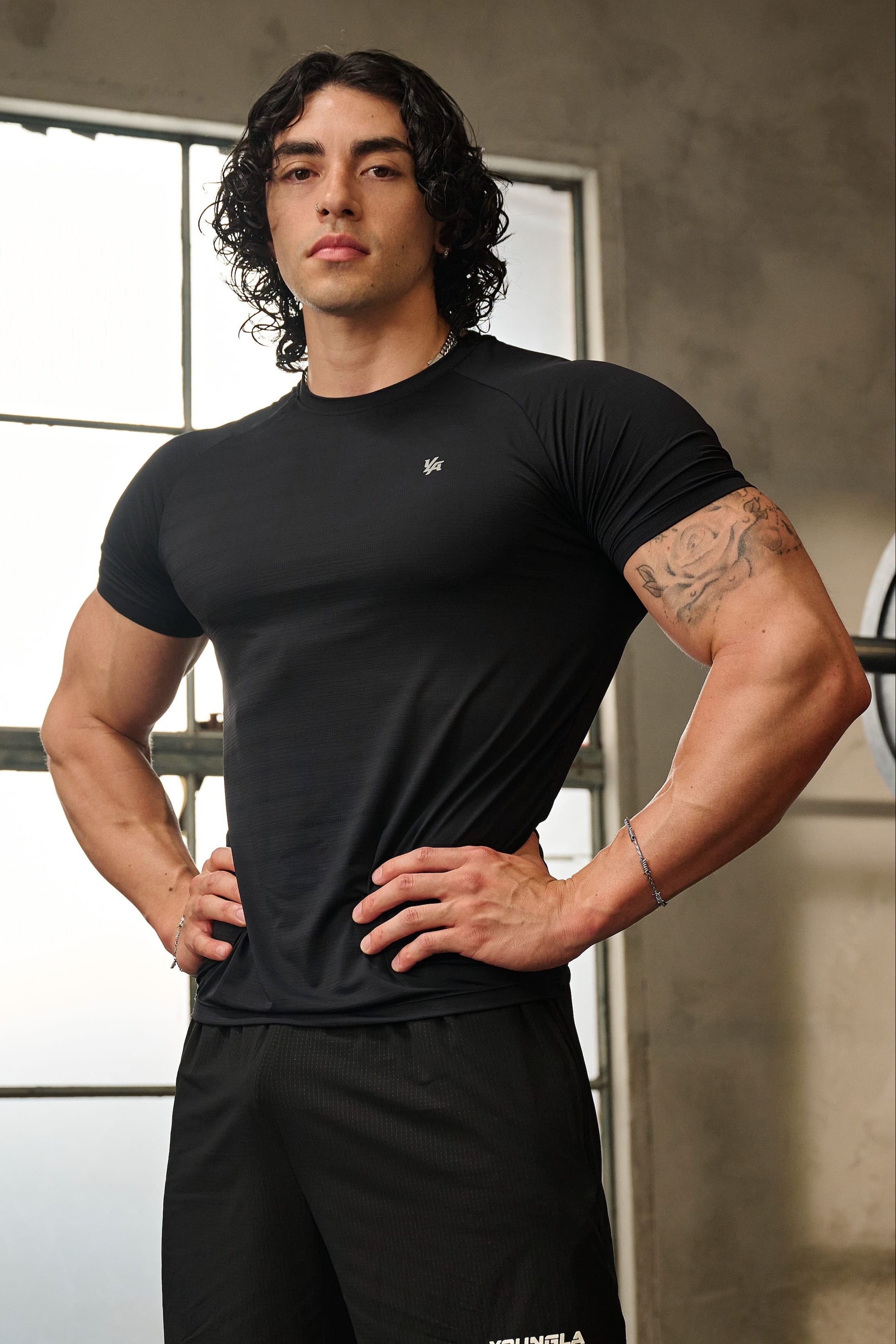 YoungLA 4275 - Liquid Compression Tees 'Black'