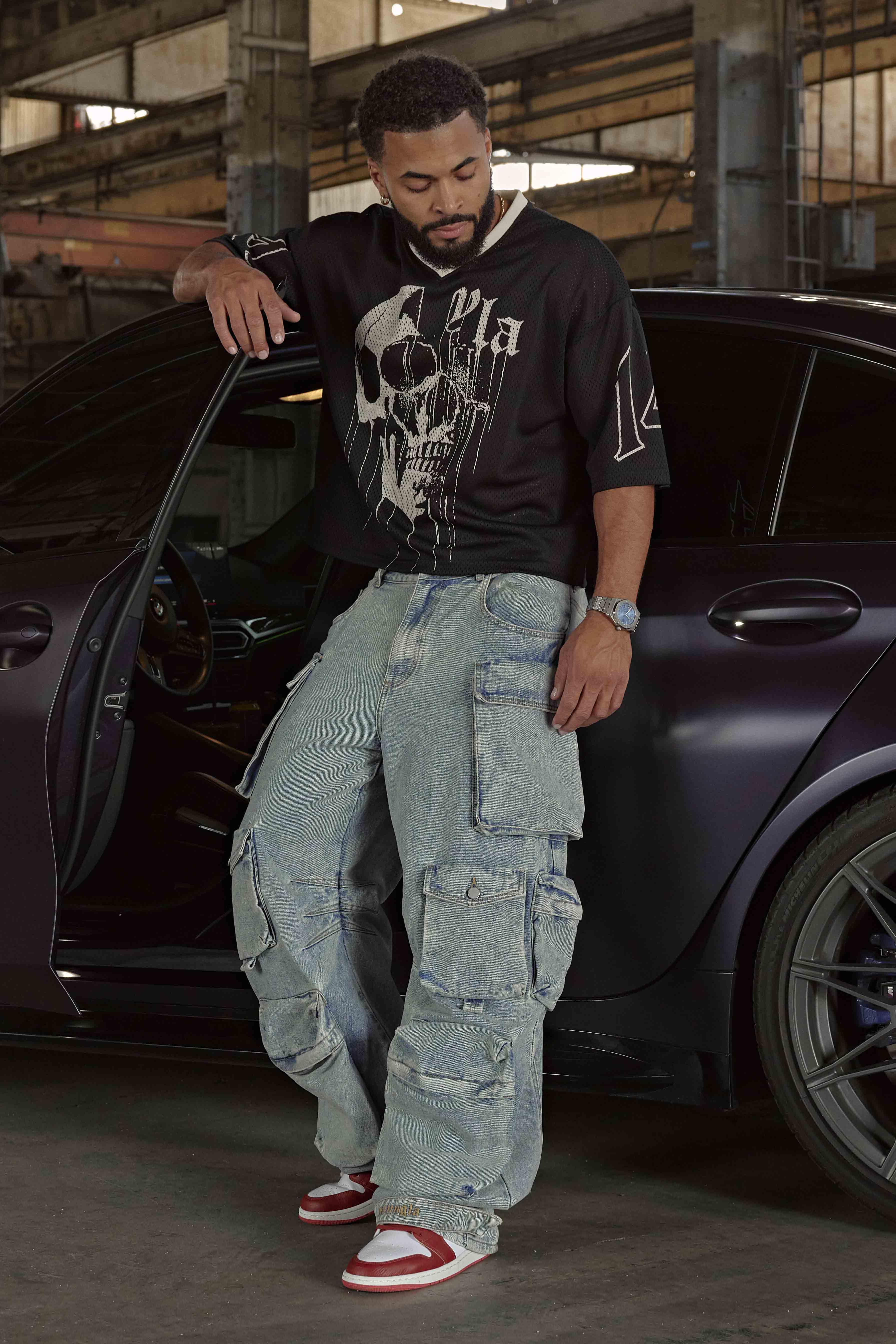 YoungLA 4015 - Drippy Skull Jersey 'Black'