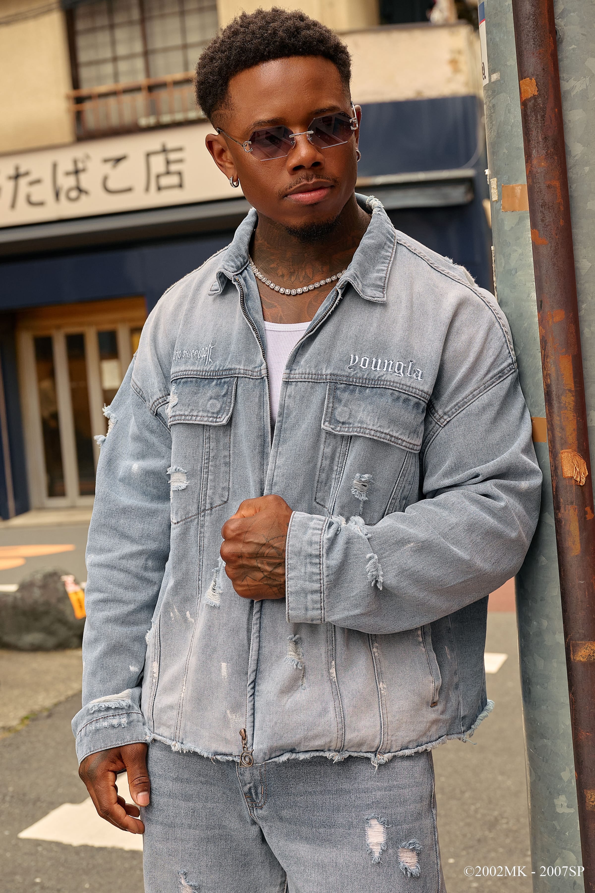 YoungLa 5133 - Naruto Distressed Denim Jackets 'Jinchuriki'