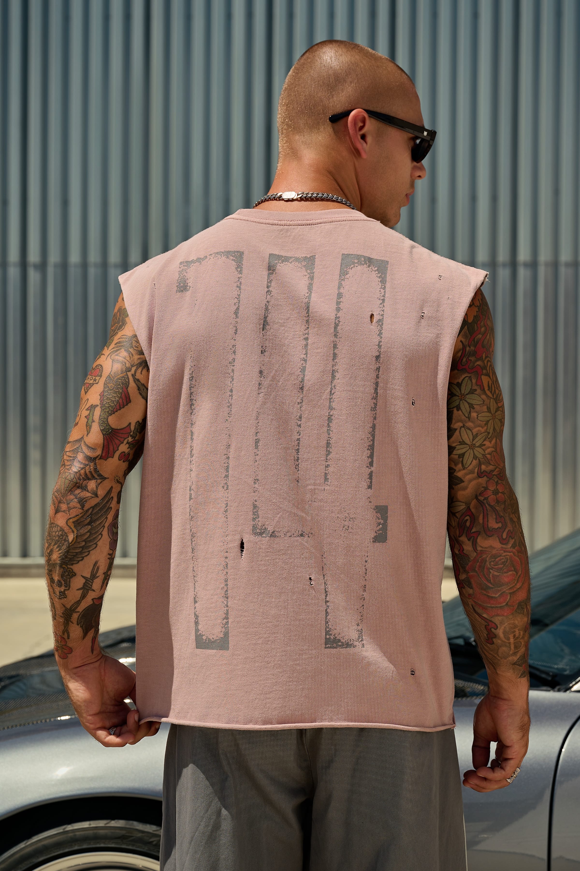 YoungLA 3098 - Since '14 Cut-Offs 'Dusty Pink'